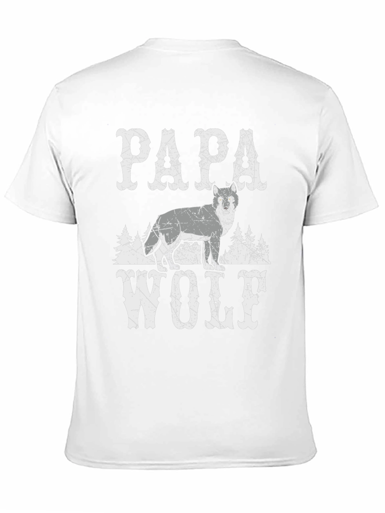 Papa Wolf Graphic Tee - Cool Animal Lover Shirt