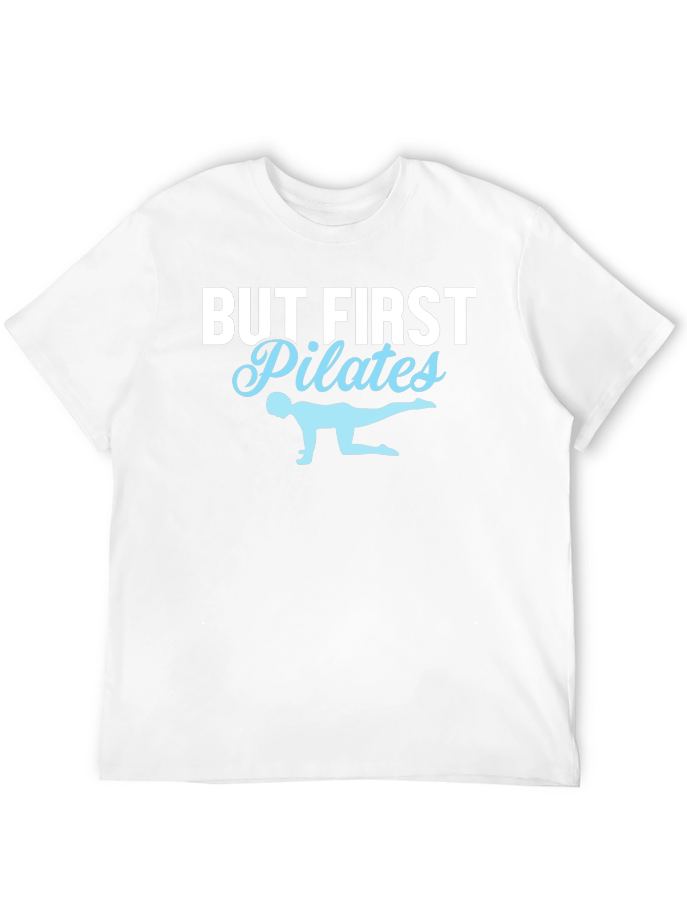 But First Pilates T-Shirt - Black Cotton Fitness Tee