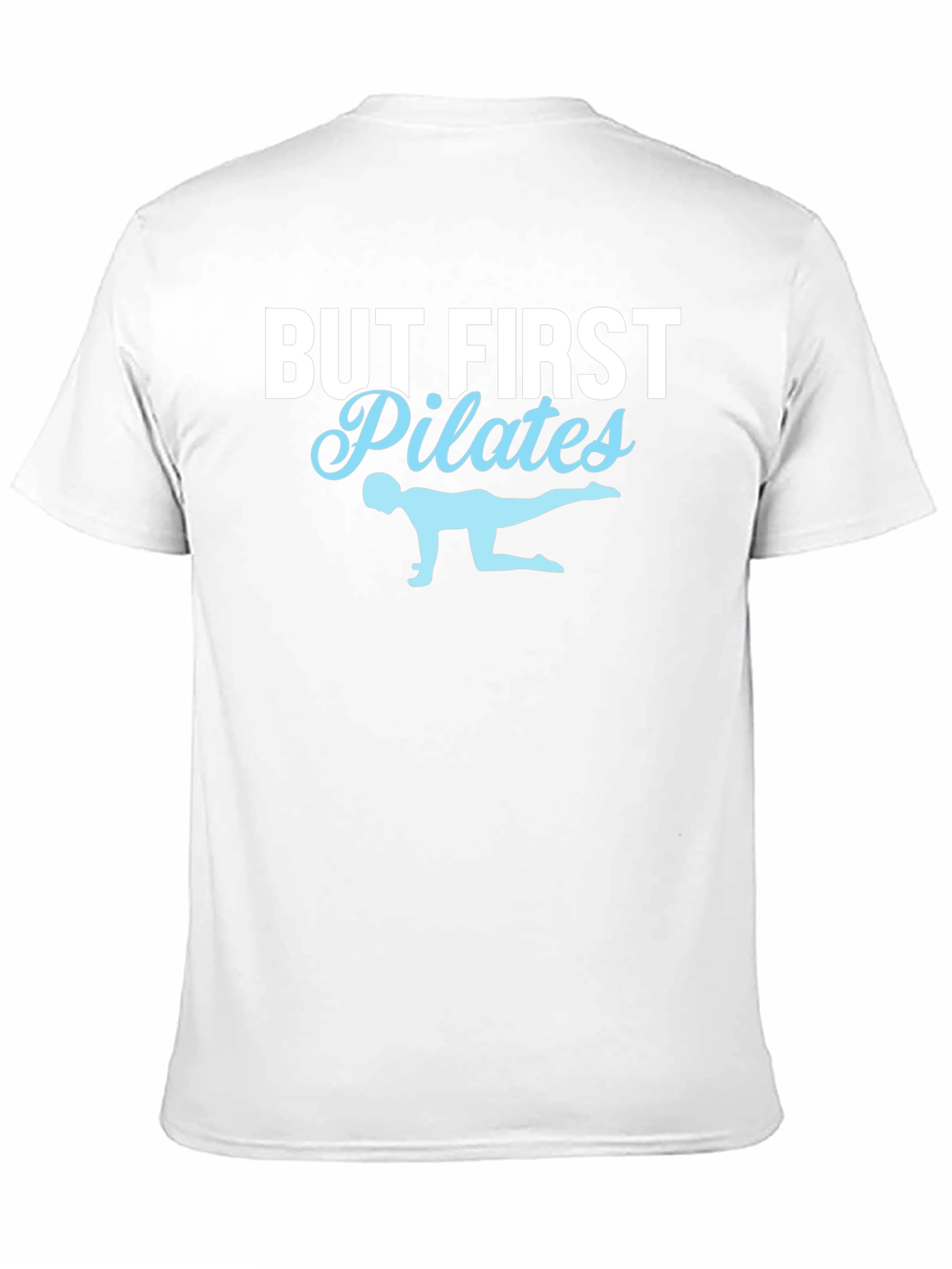 But First Pilates T-Shirt - Black Cotton Fitness Tee