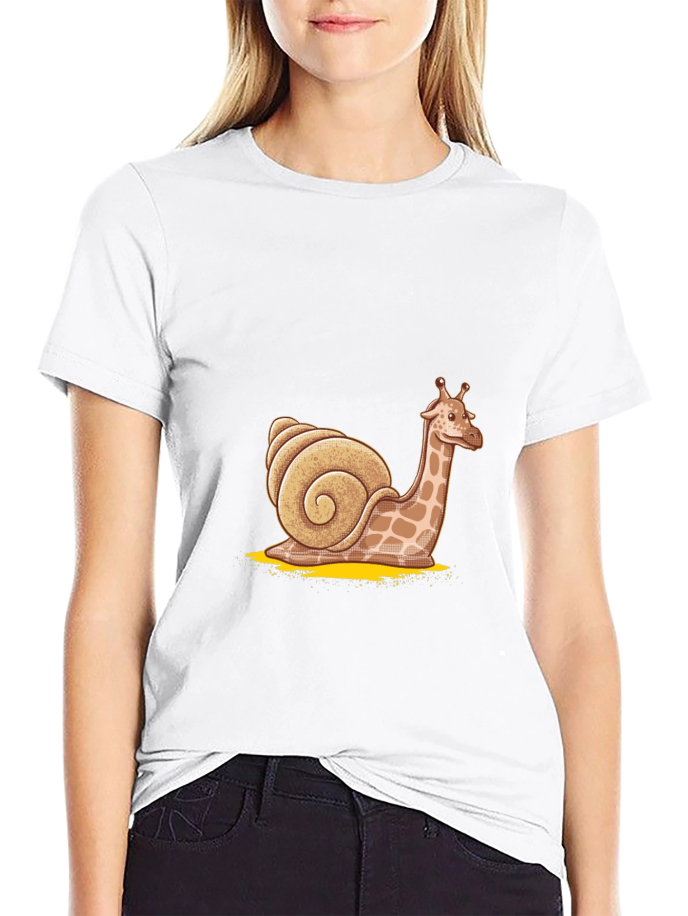 Giraffe Snail Graphic Tee