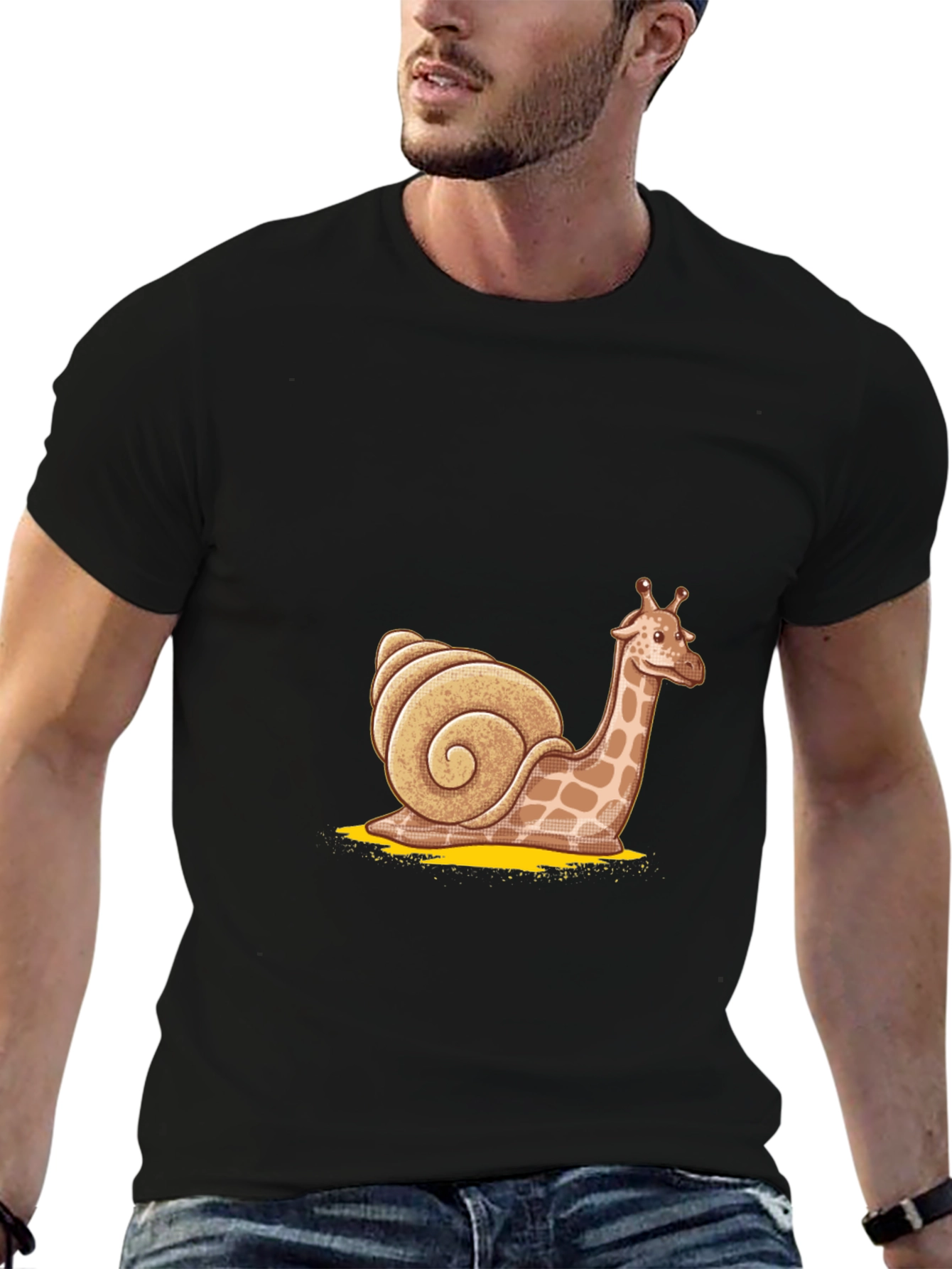Giraffe Snail Graphic Tee