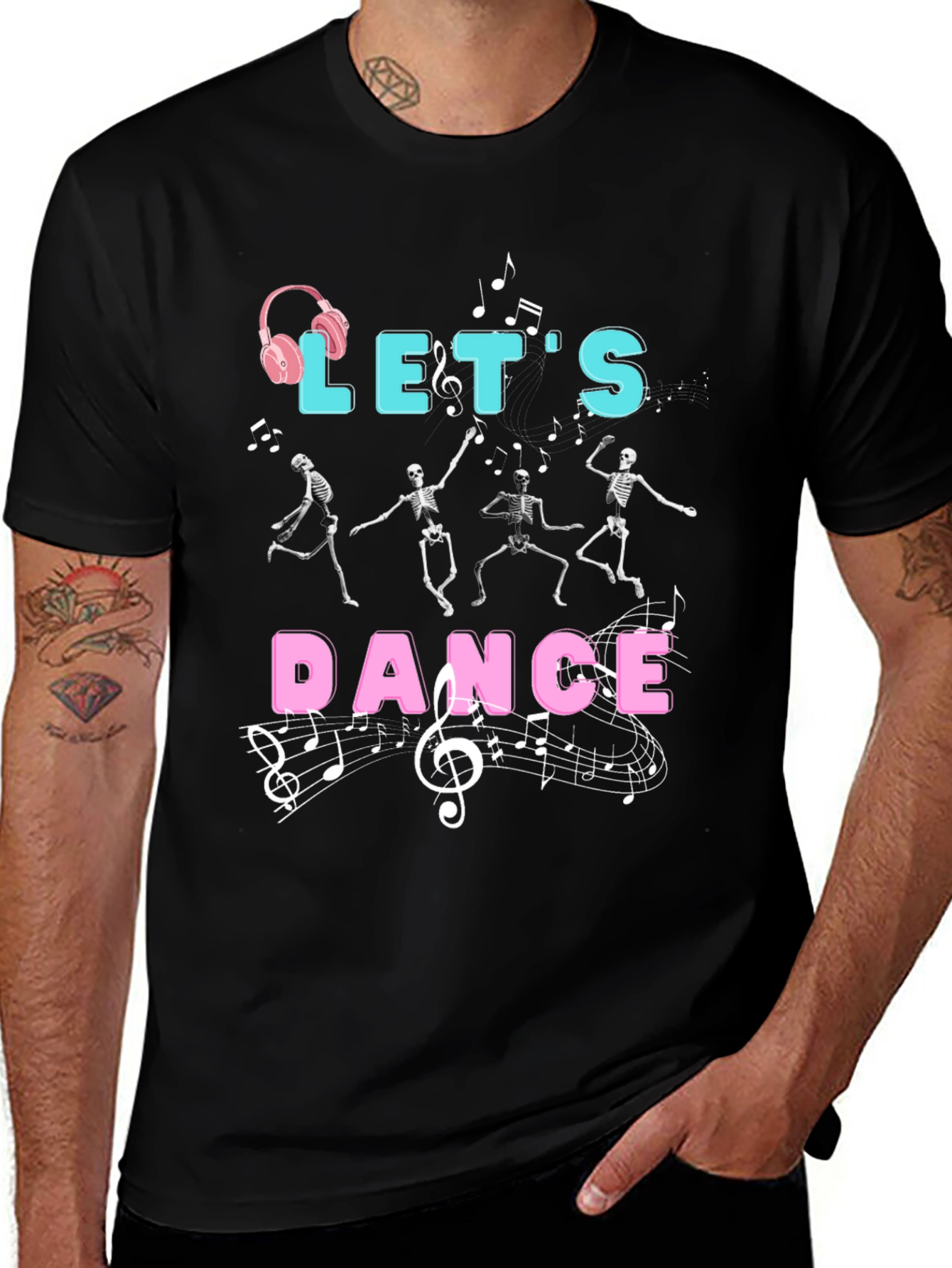 Lets Dance Skeleton Graphic T-Shirt