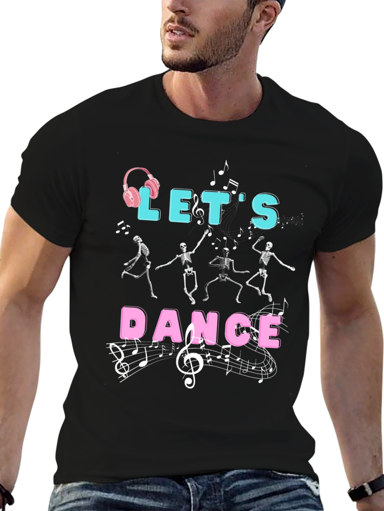 Lets Dance Skeleton Graphic T-Shirt