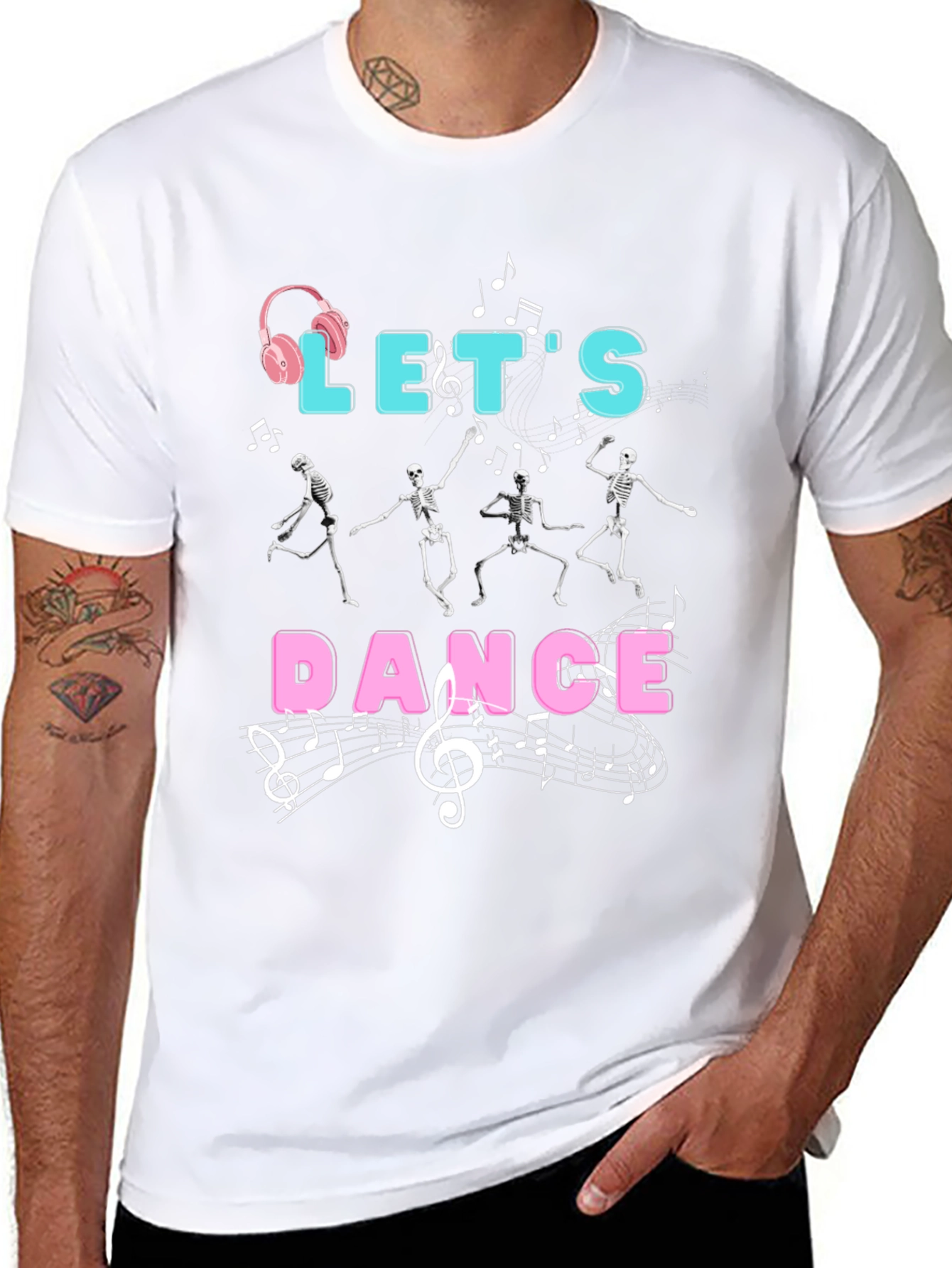 Lets Dance Skeleton Graphic T-Shirt