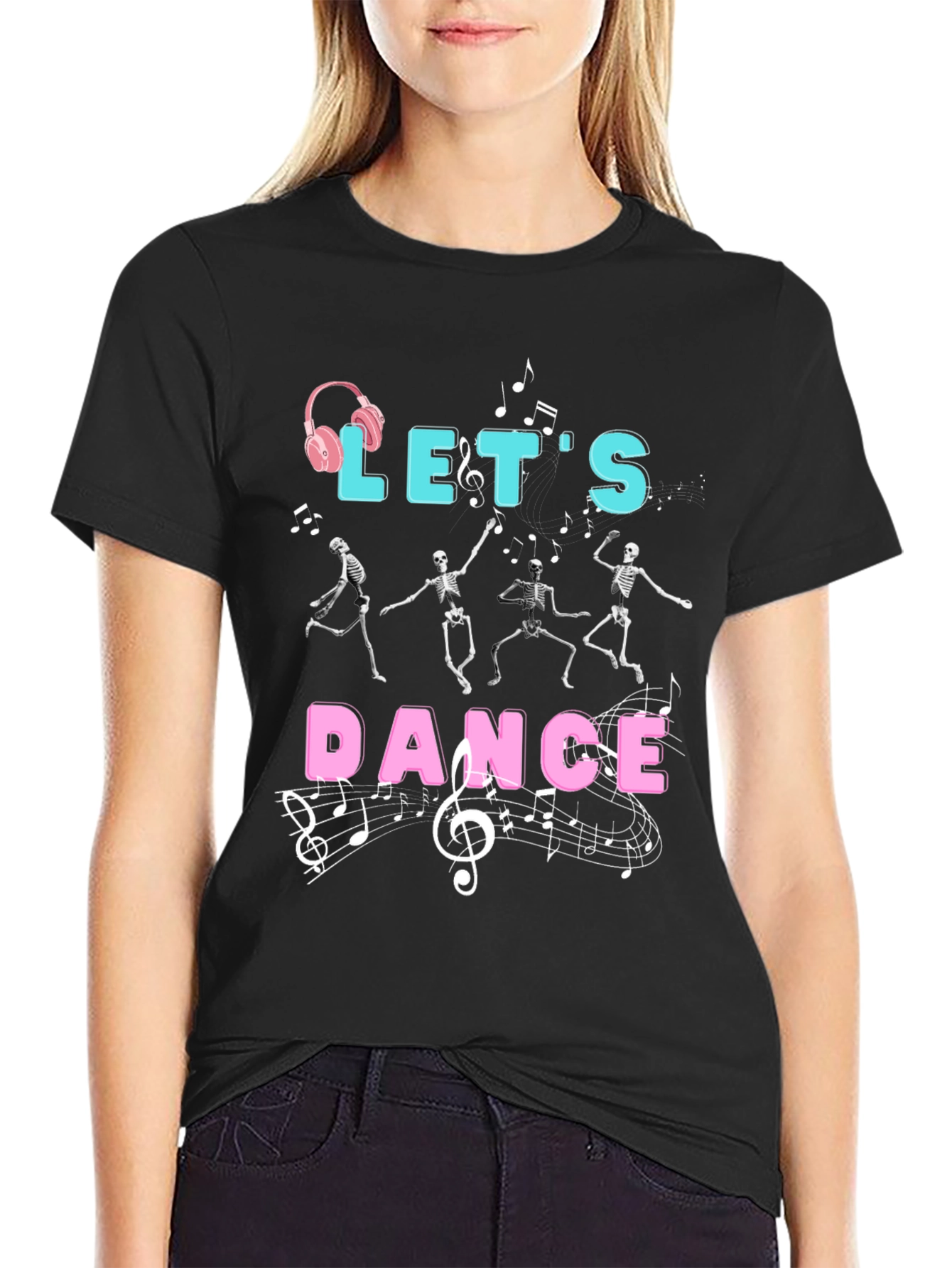 Lets Dance Skeleton Graphic T-Shirt
