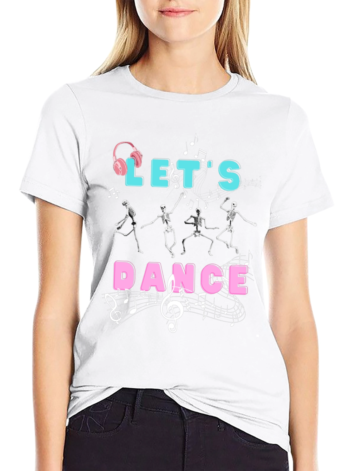 Lets Dance Skeleton Graphic T-Shirt