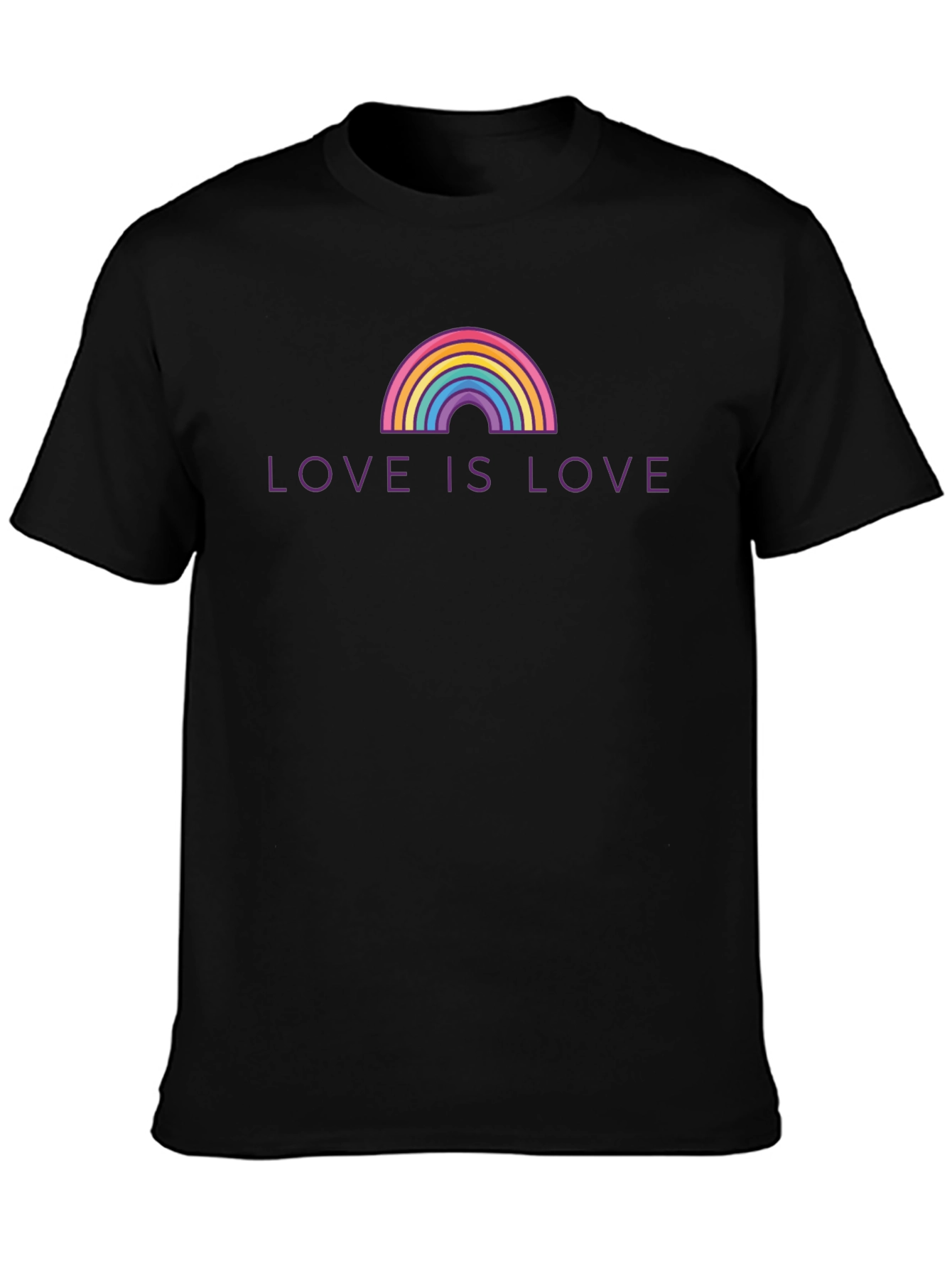 Love is Love LGBTQ+ Rainbow Graphic T-Shirt