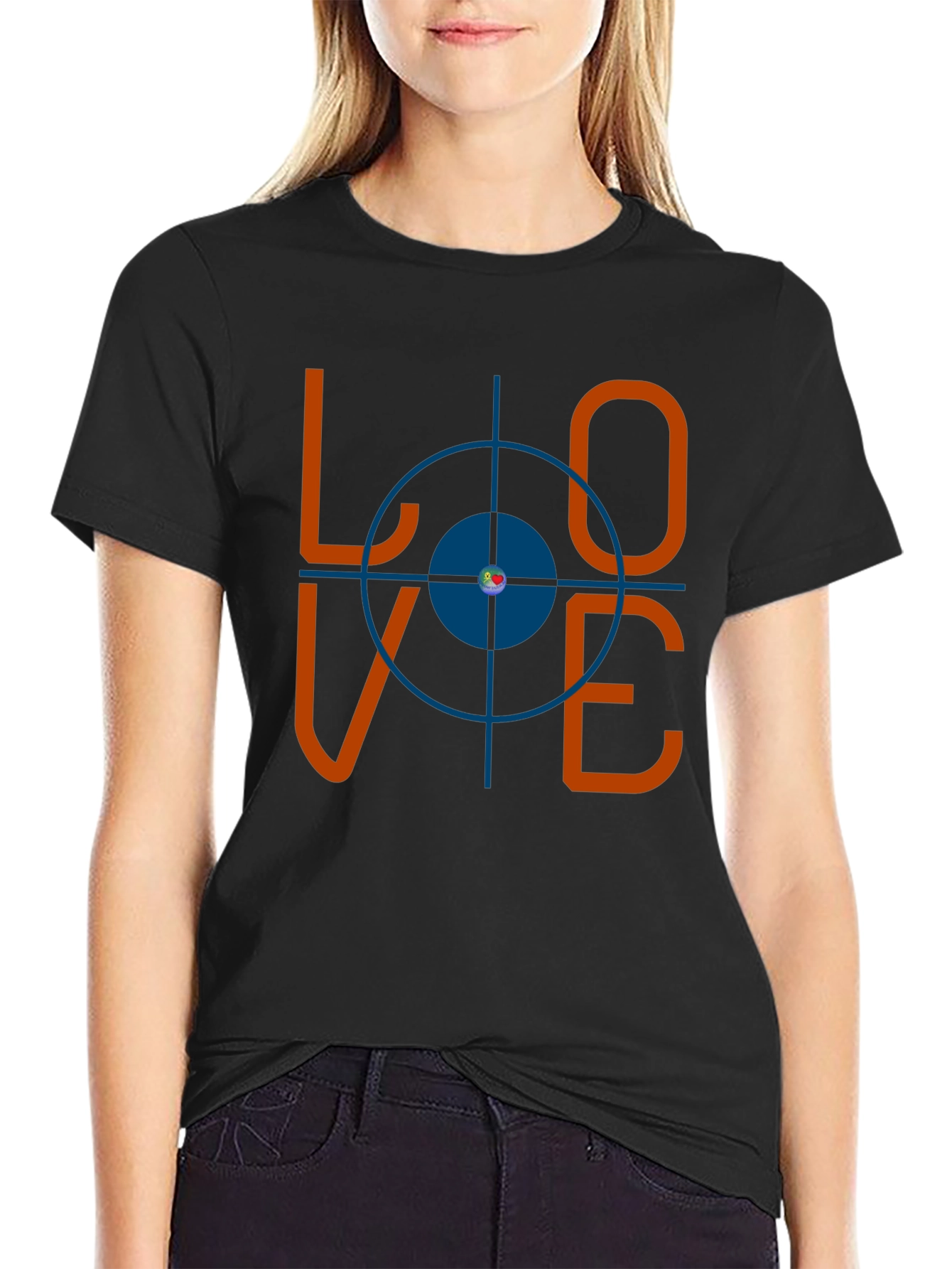 Love Target Graphic Tee - Mens Black T-Shirt