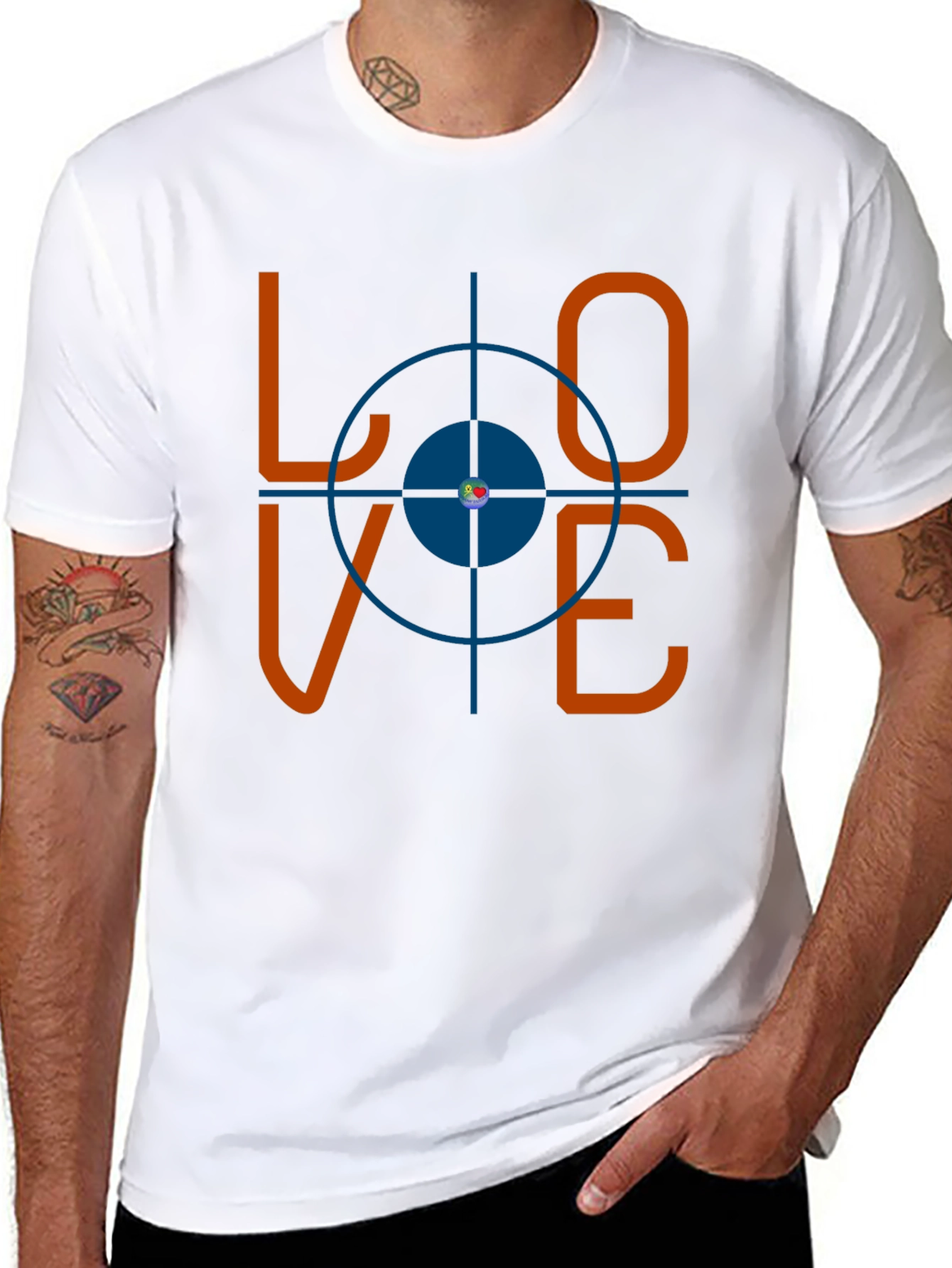 Love Target Graphic Tee - Mens Black T-Shirt