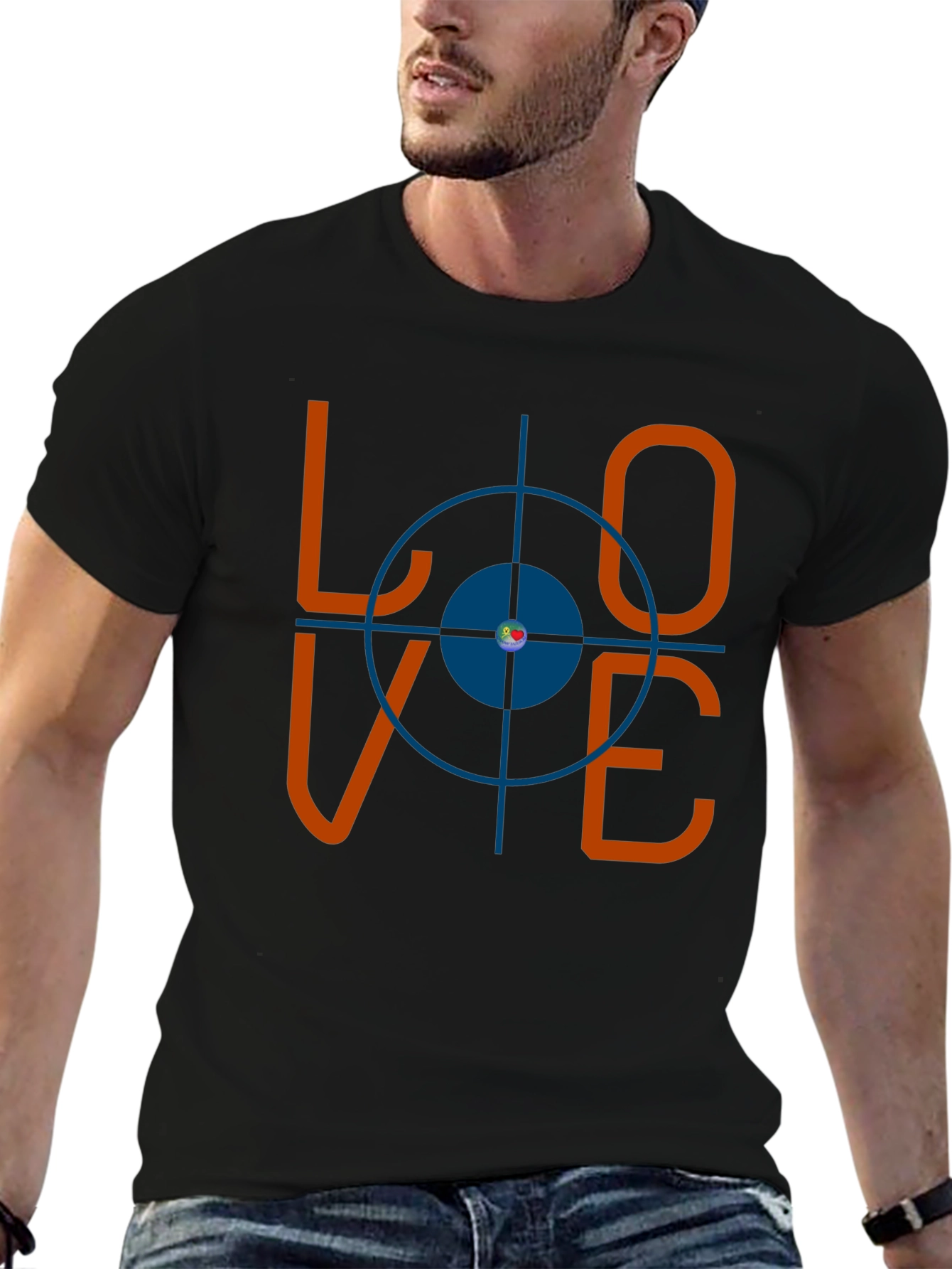 Love Target Graphic Tee - Mens Black T-Shirt