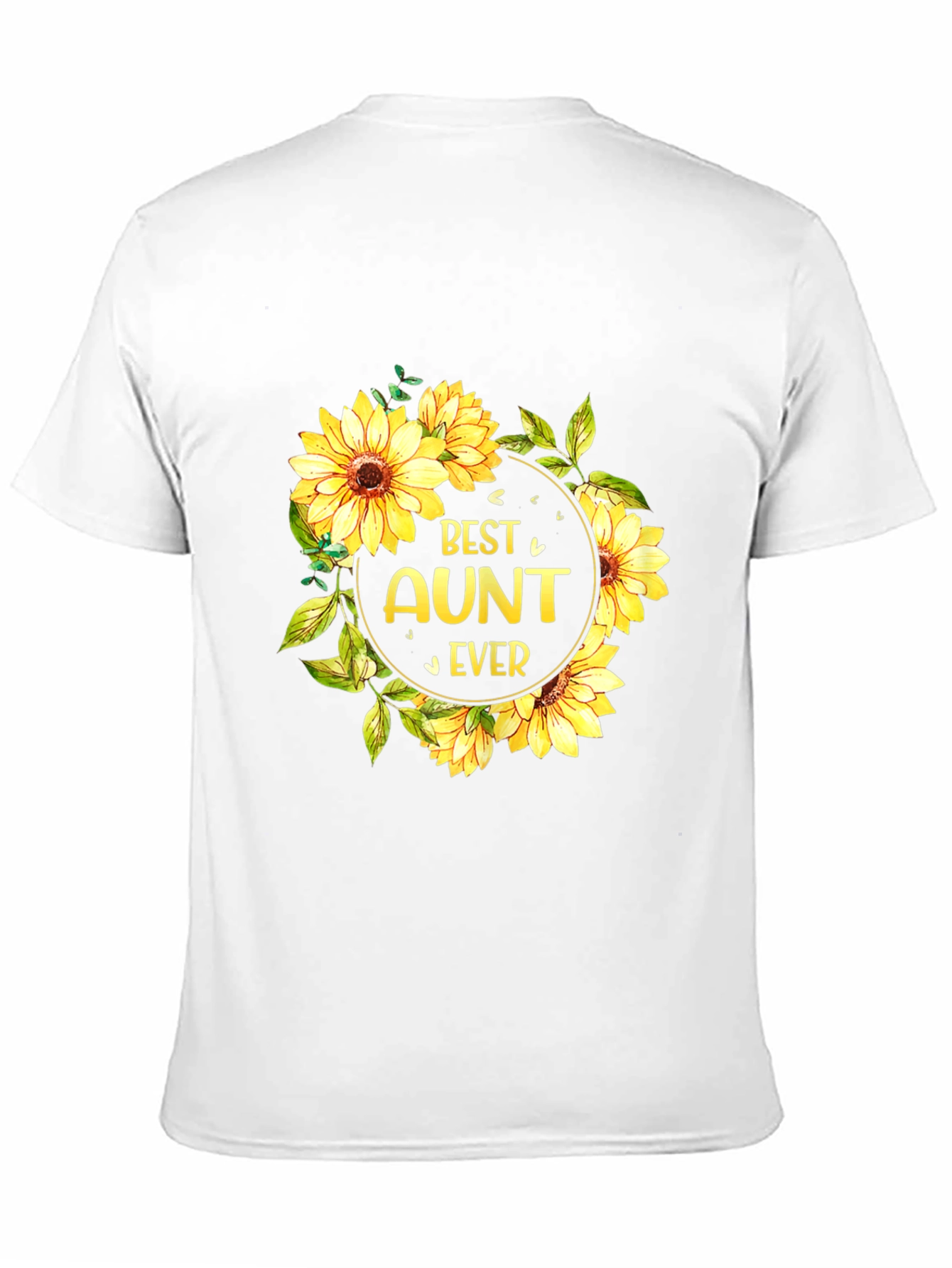 Best Aunt Ever Sunflower Graphic T-Shirt