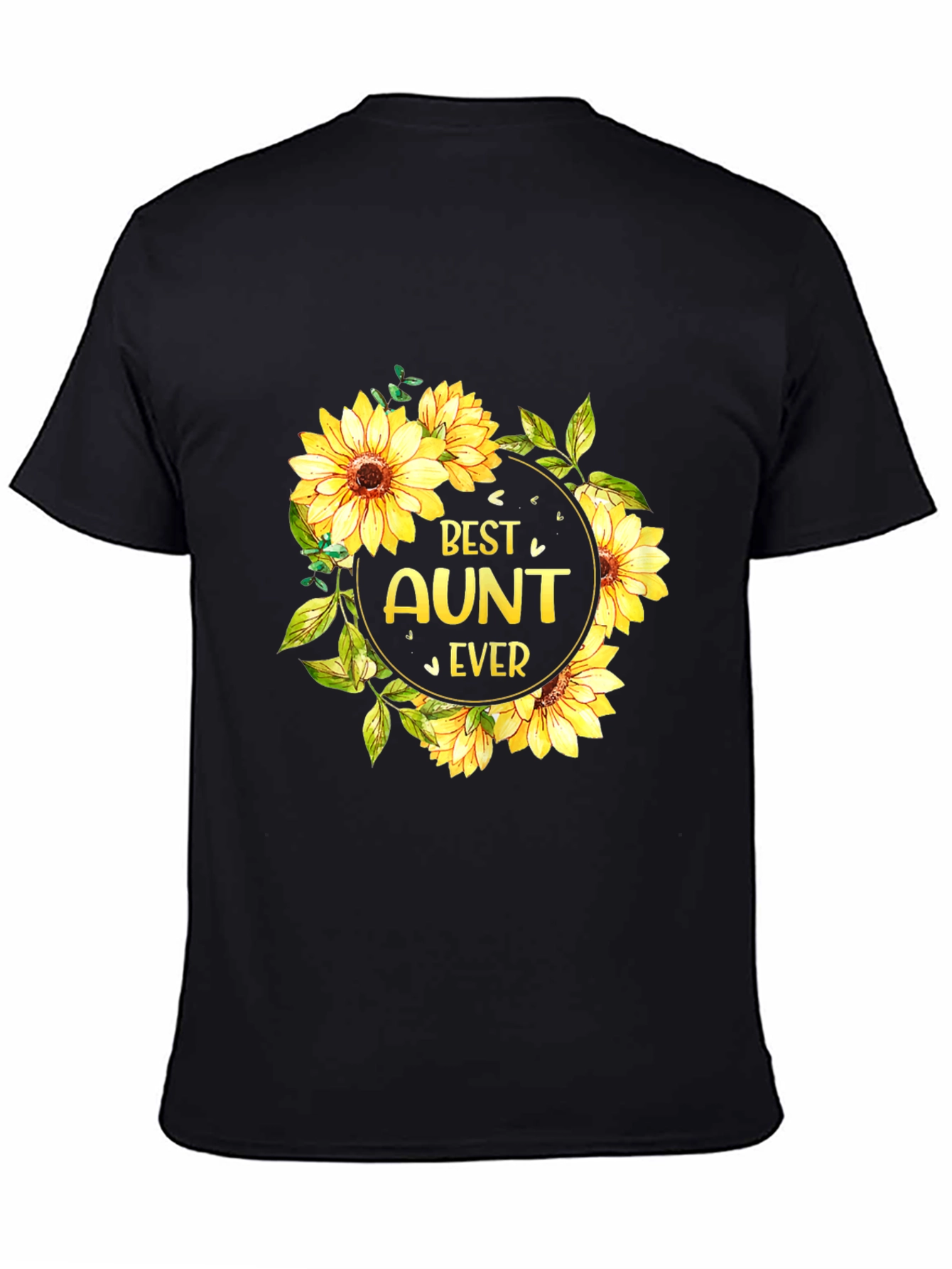 Best Aunt Ever Sunflower Graphic T-Shirt