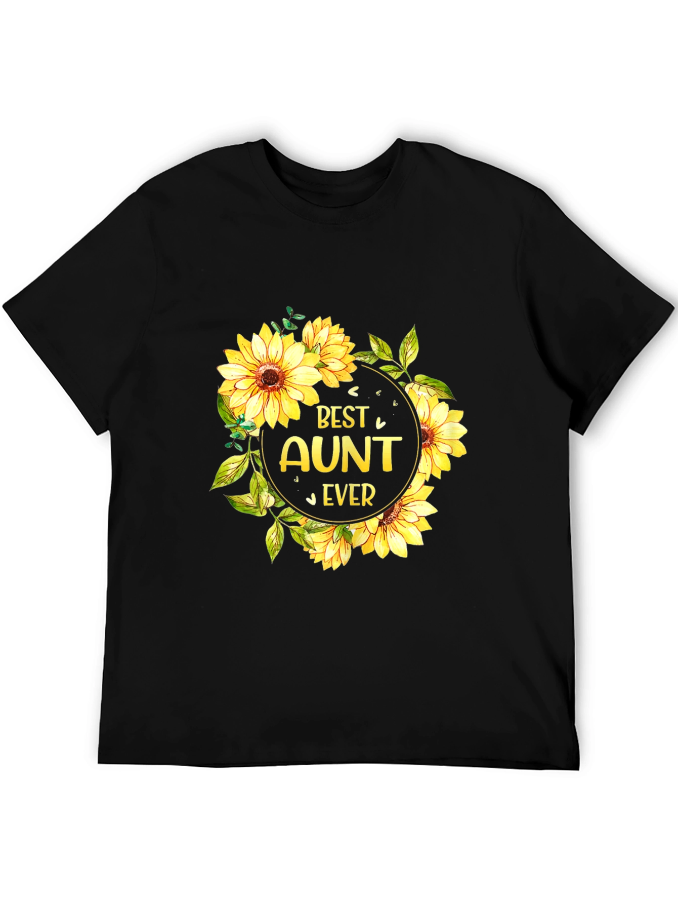 Best Aunt Ever Sunflower Graphic T-Shirt