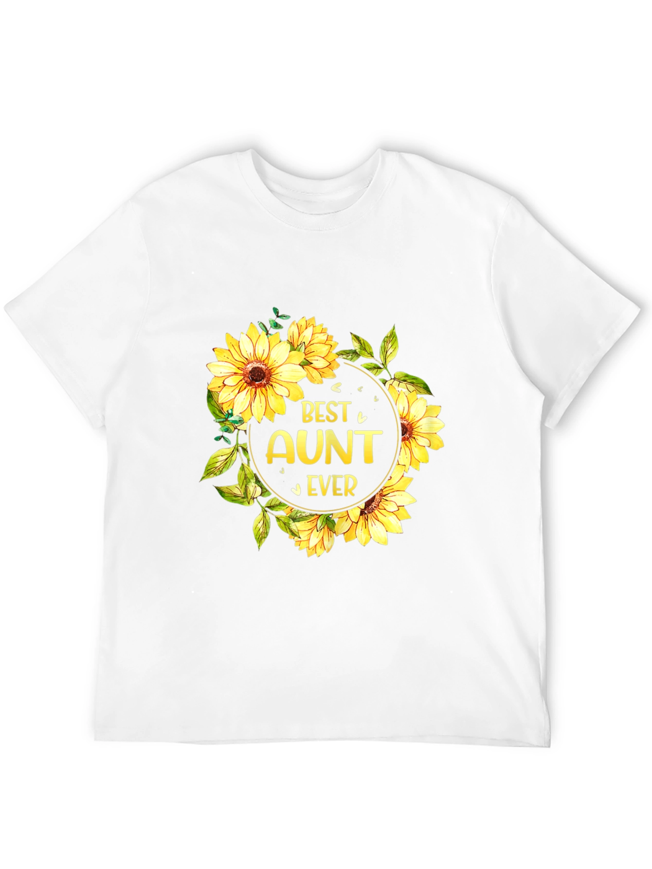 Best Aunt Ever Sunflower Graphic T-Shirt