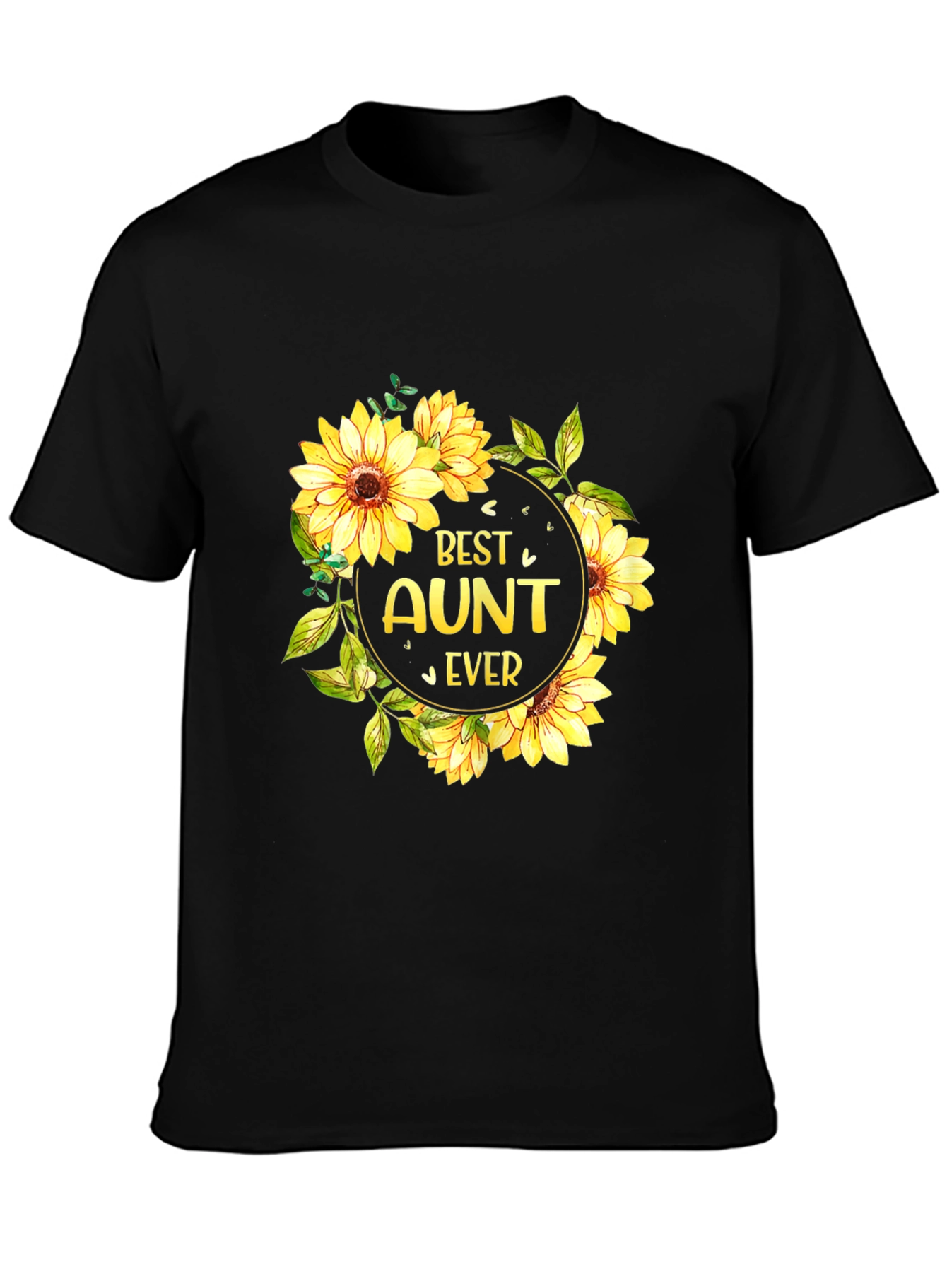 Best Aunt Ever Sunflower Graphic T-Shirt