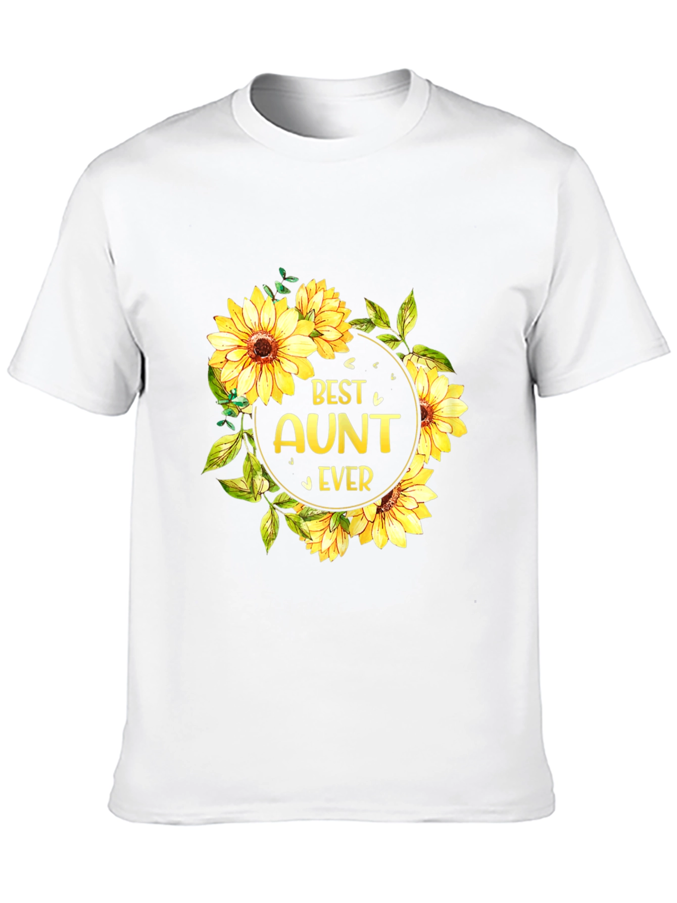 Best Aunt Ever Sunflower Graphic T-Shirt