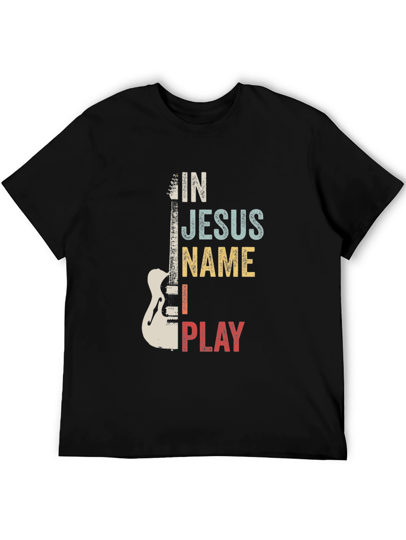 In Jesus Name I Play Guitar T-Shirt