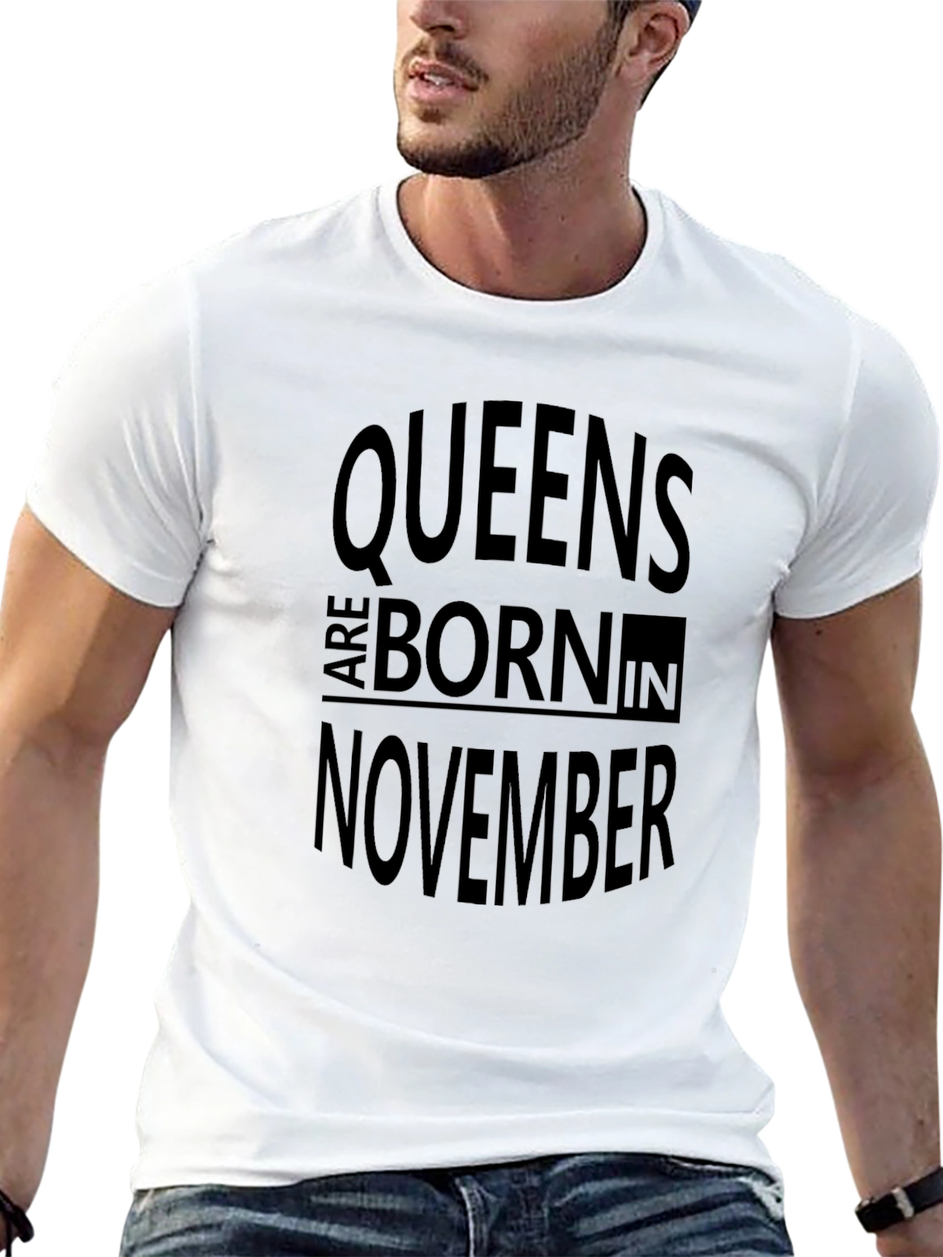 Queens Born in November Black T-Shirt