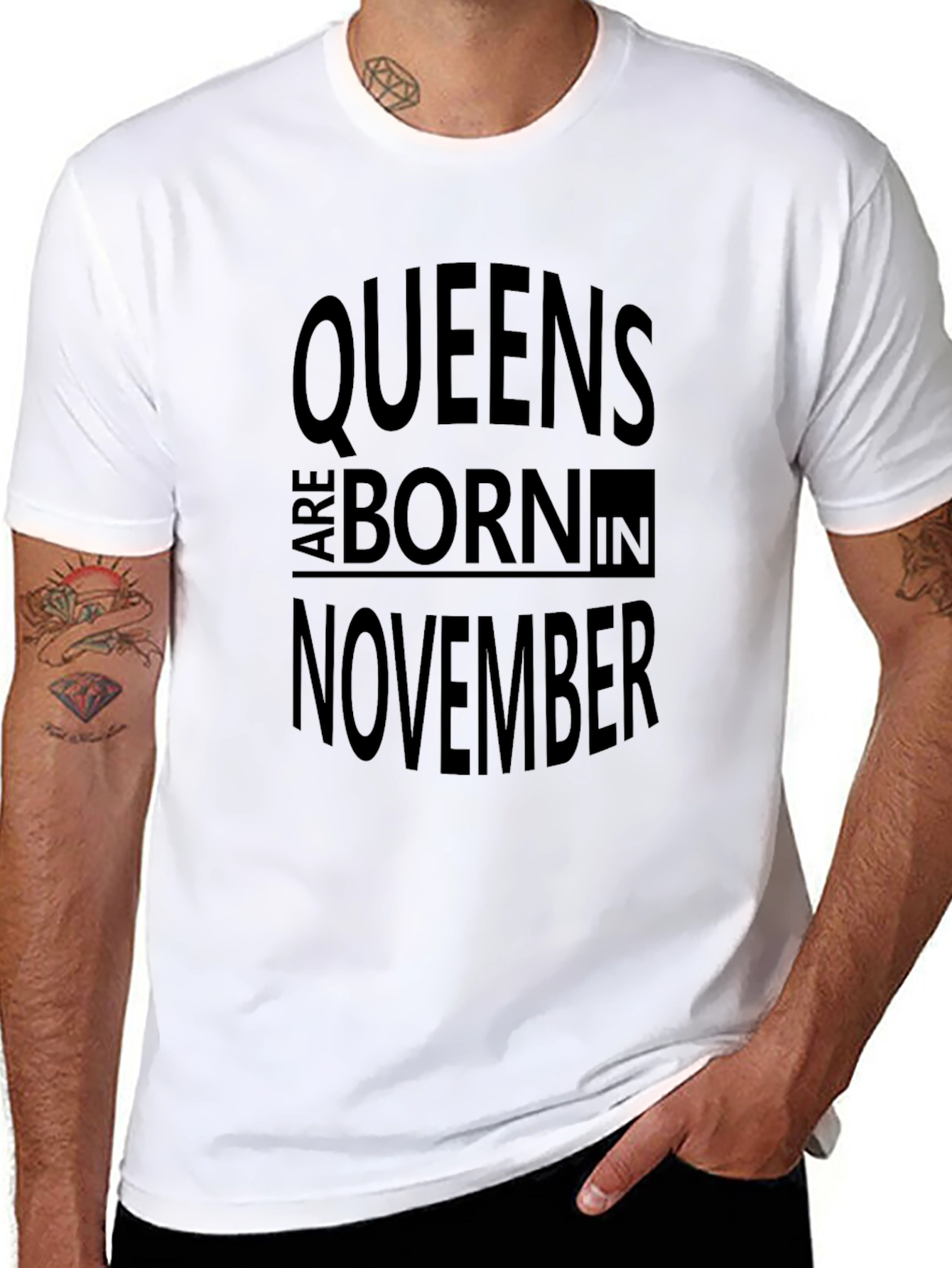 Queens Born in November Black T-Shirt