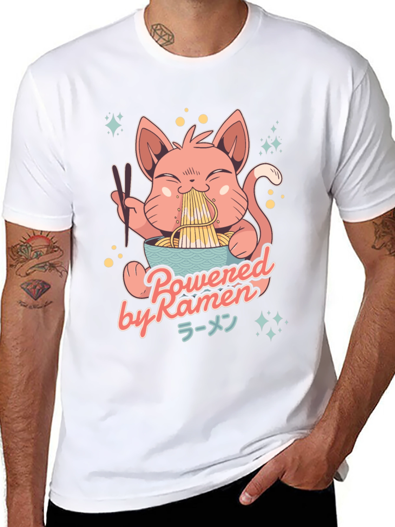 Ramen Cat Graphic T-Shirt