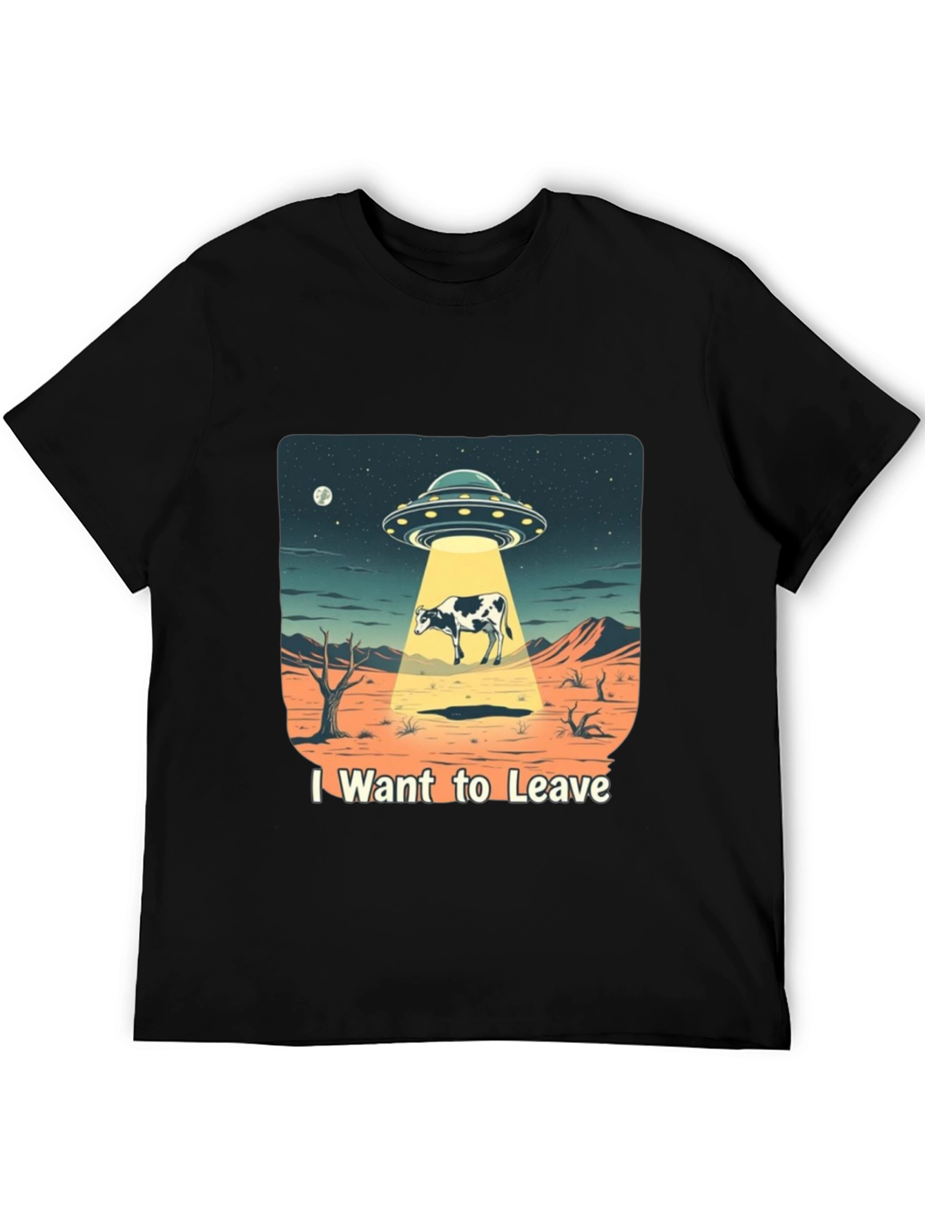 I Want to Leave Alien Cow T-Shirt
