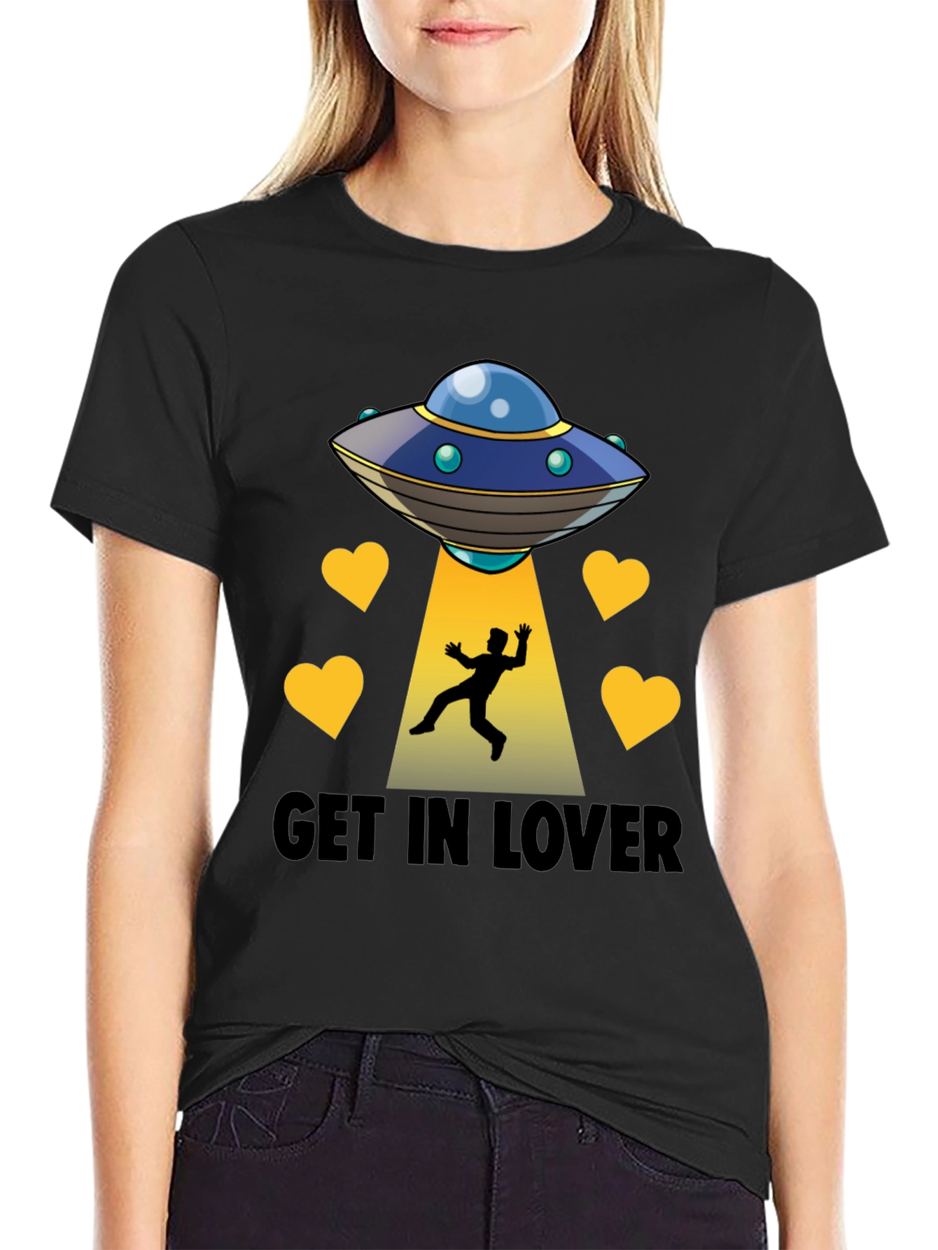 Get In Lover UFO Abduction Graphic Tee