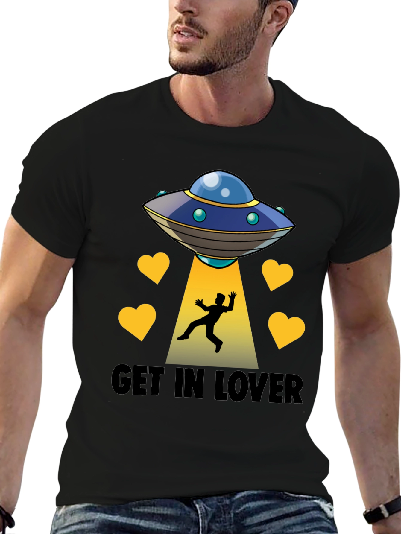 Get In Lover UFO Abduction Graphic Tee