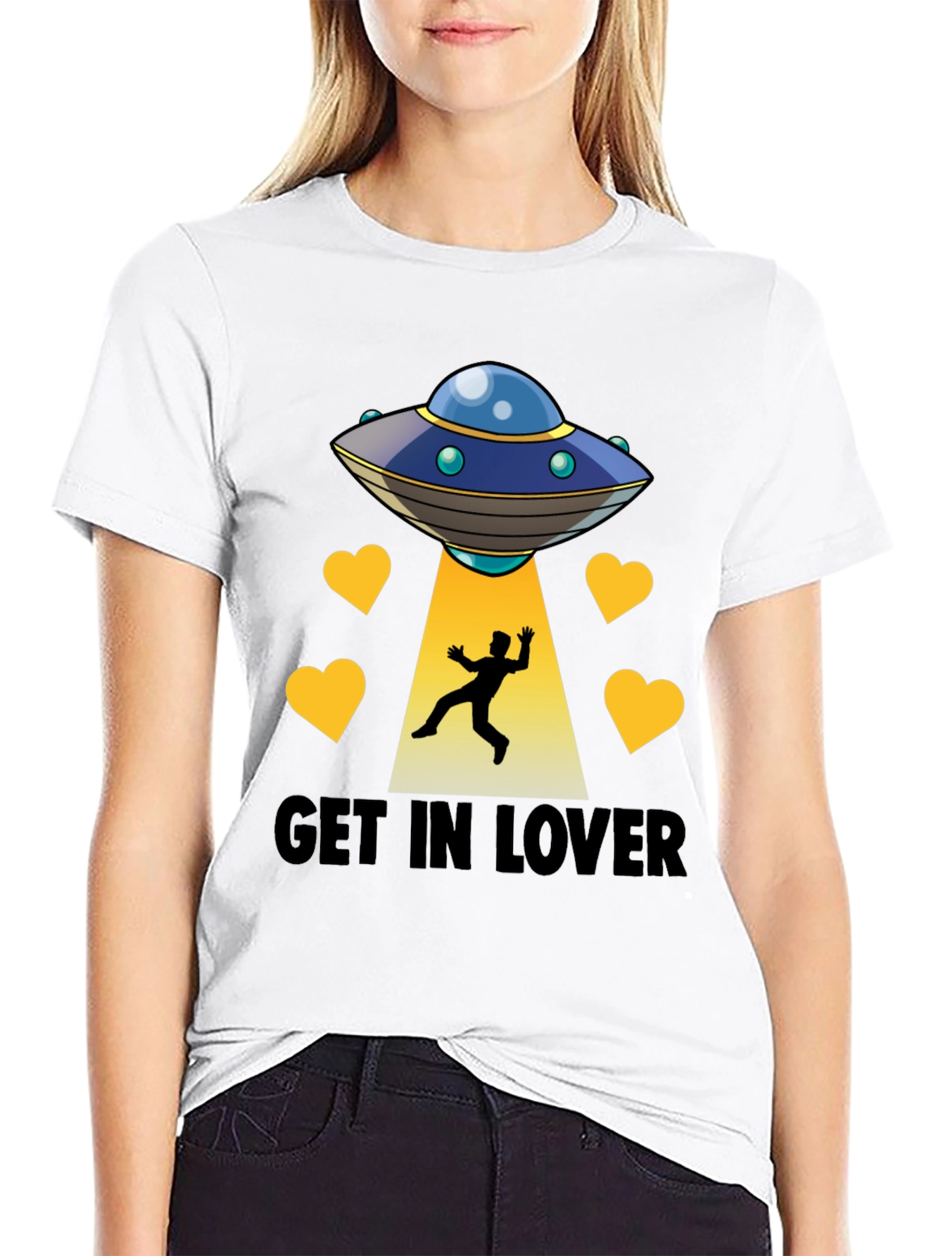 Get In Lover UFO Abduction Graphic Tee
