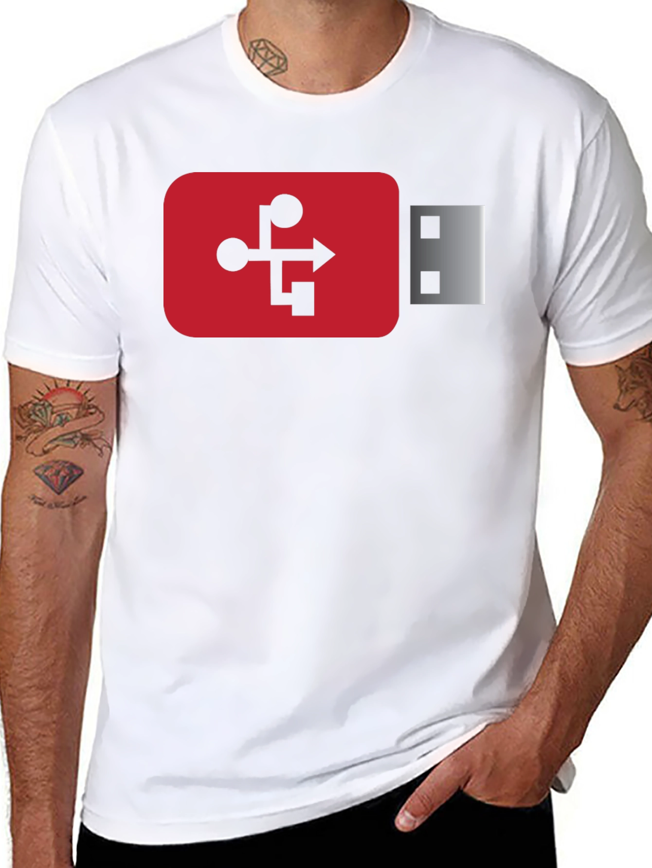 USB Drive Graphic Tee - Geek Chic!