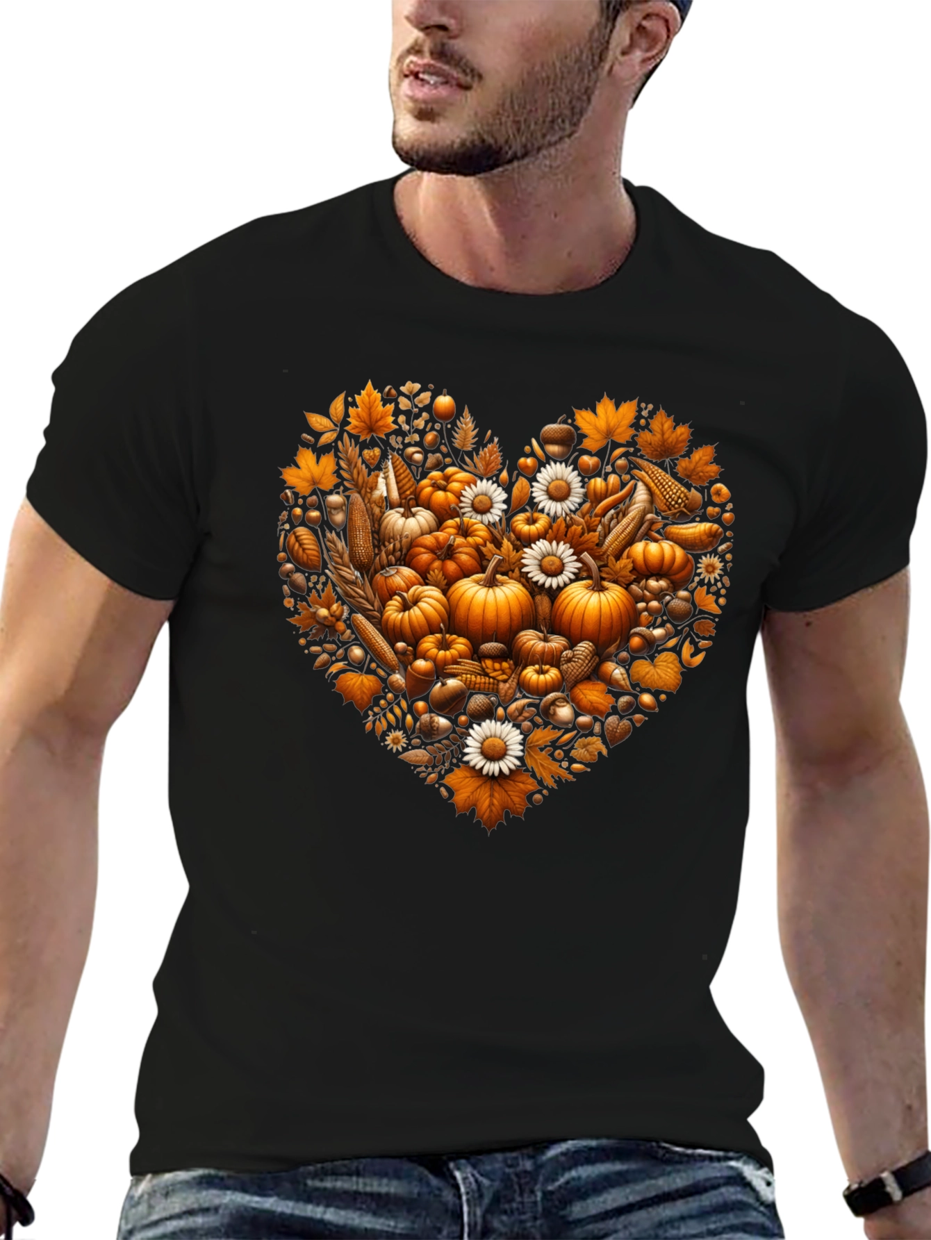Fall Harvest Heart Graphic Tee