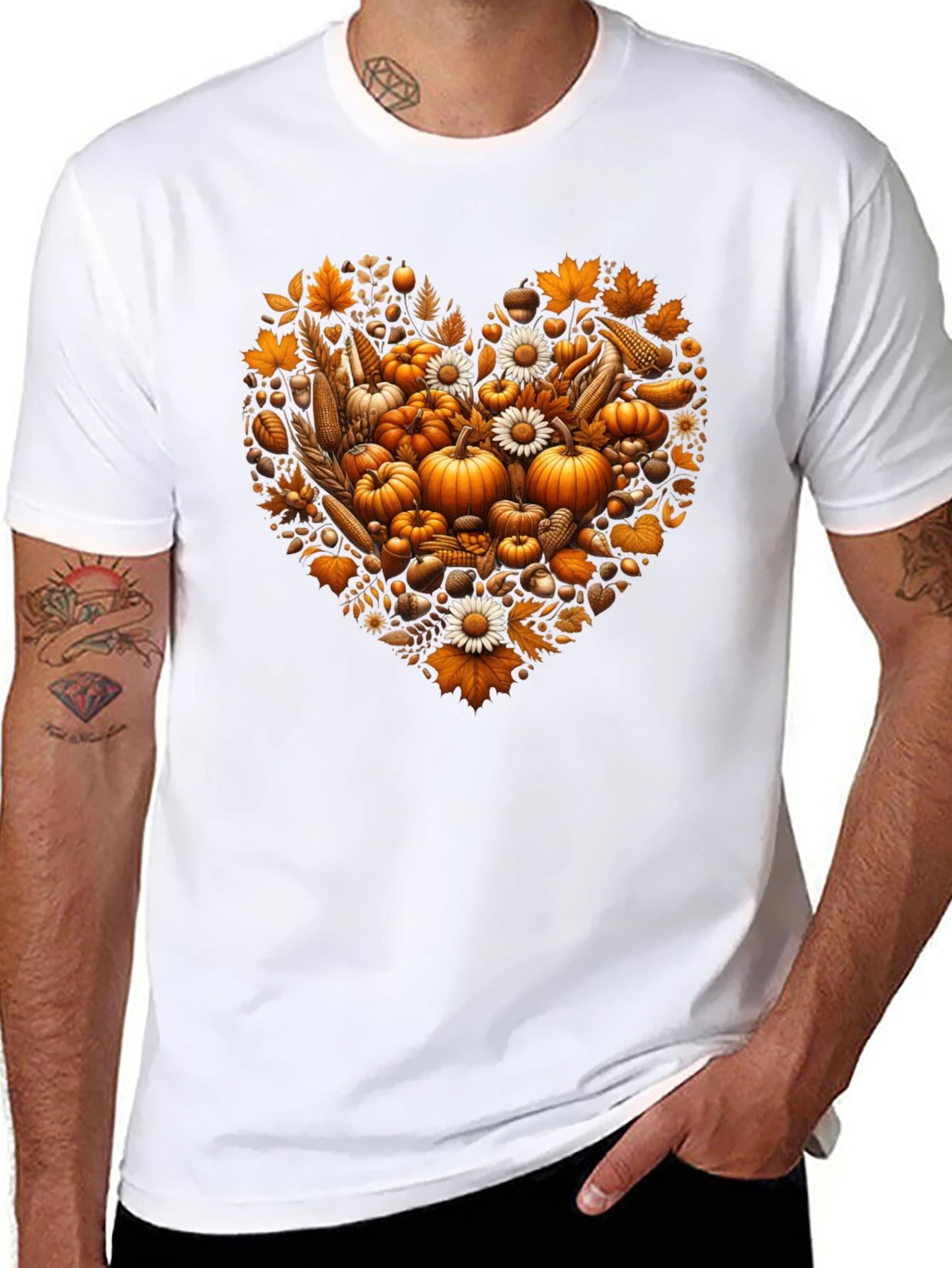 Fall Harvest Heart Graphic Tee