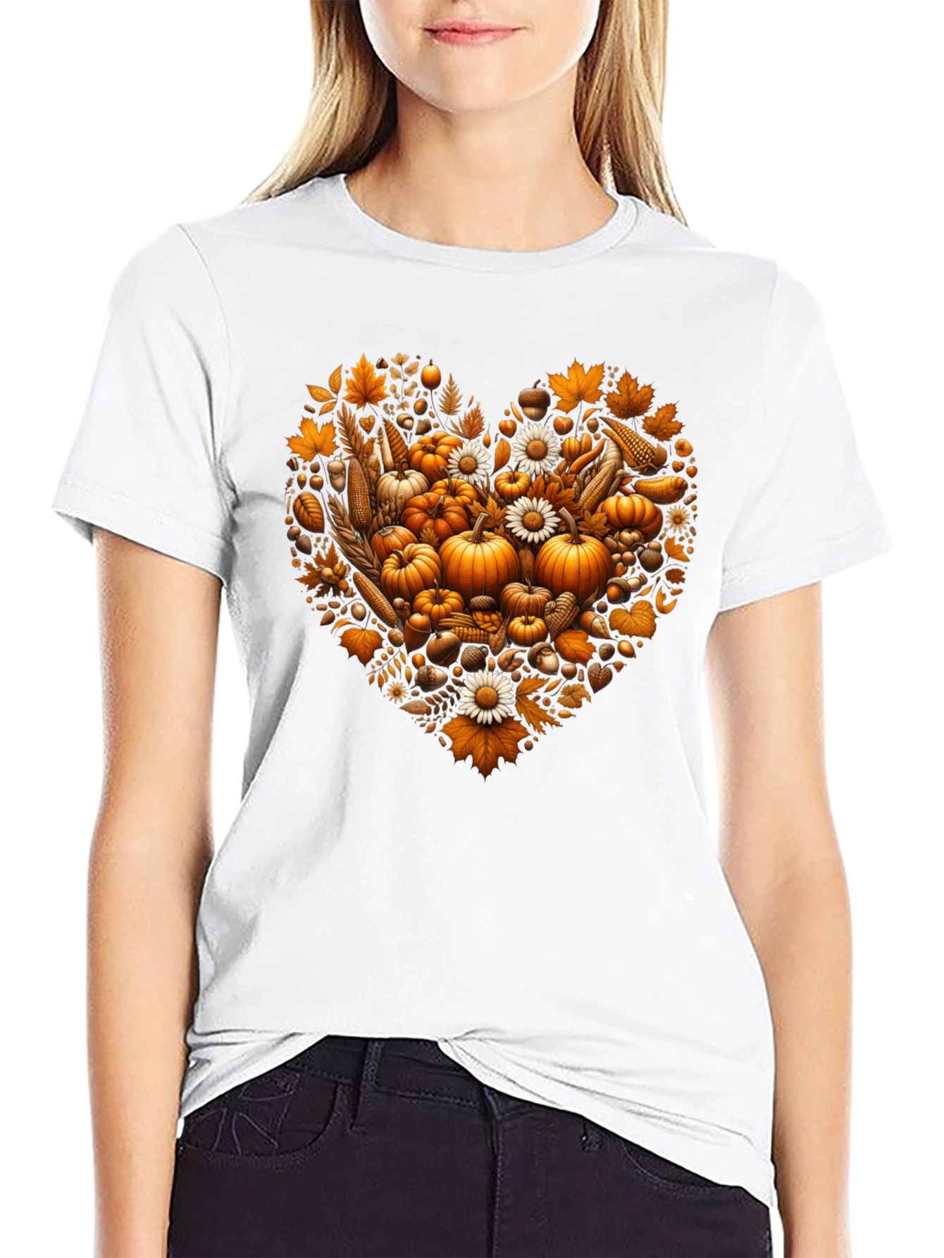 Fall Harvest Heart Graphic Tee