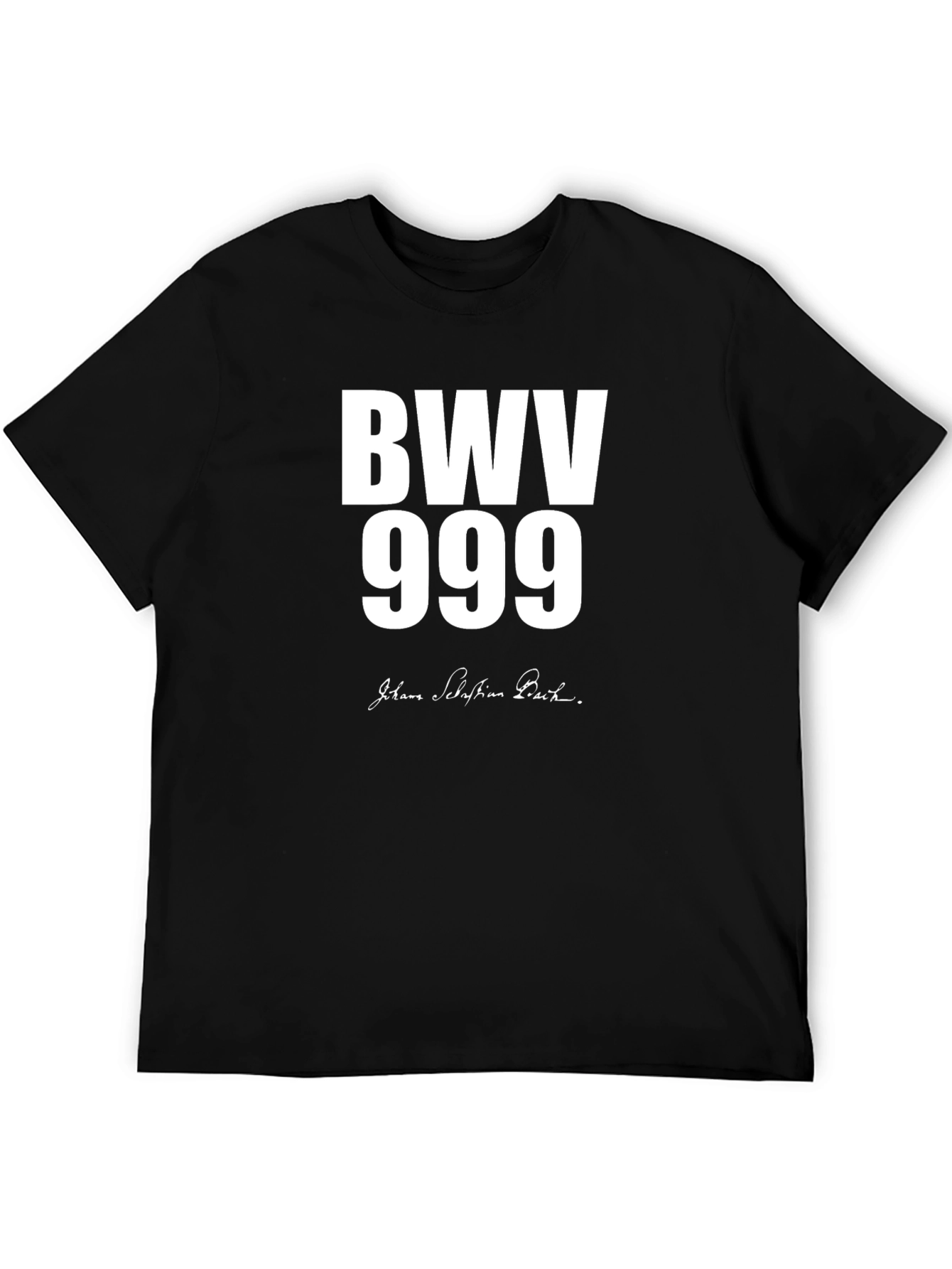 BWV 999 Johann Sebastian Bach Black T-Shirt