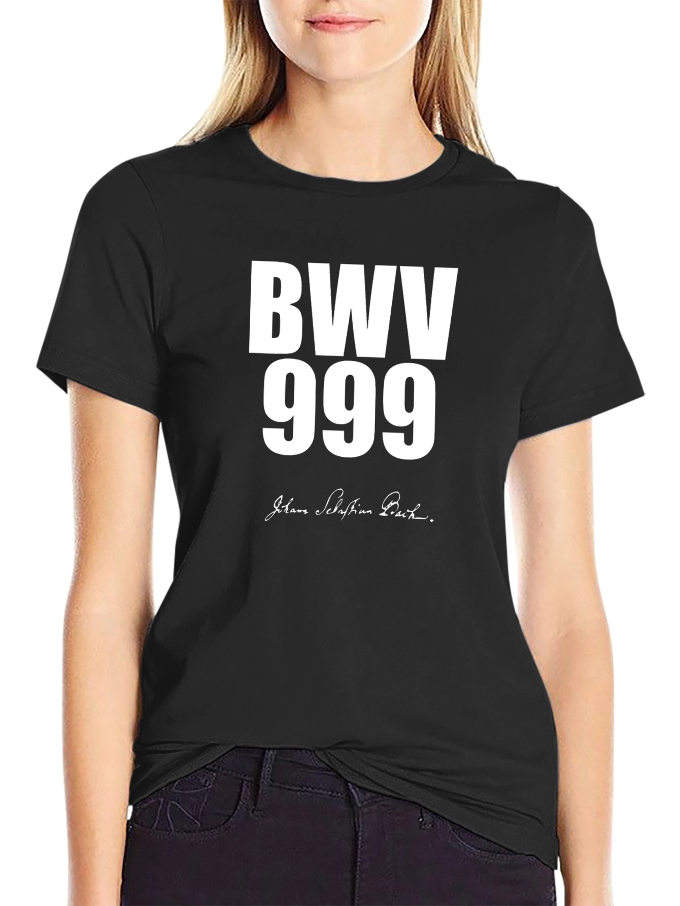 BWV 999 Johann Sebastian Bach Black T-Shirt
