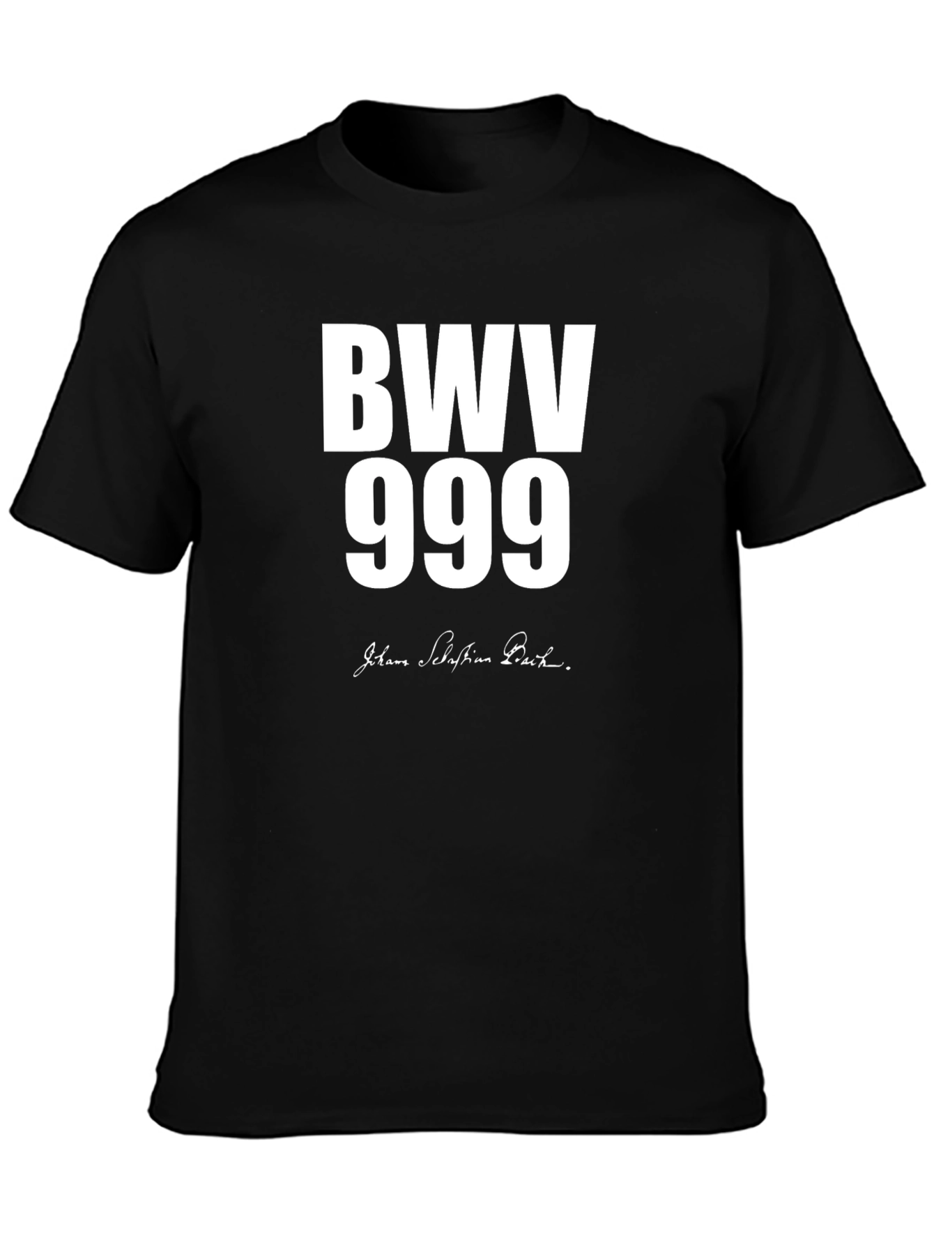 BWV 999 Johann Sebastian Bach Black T-Shirt