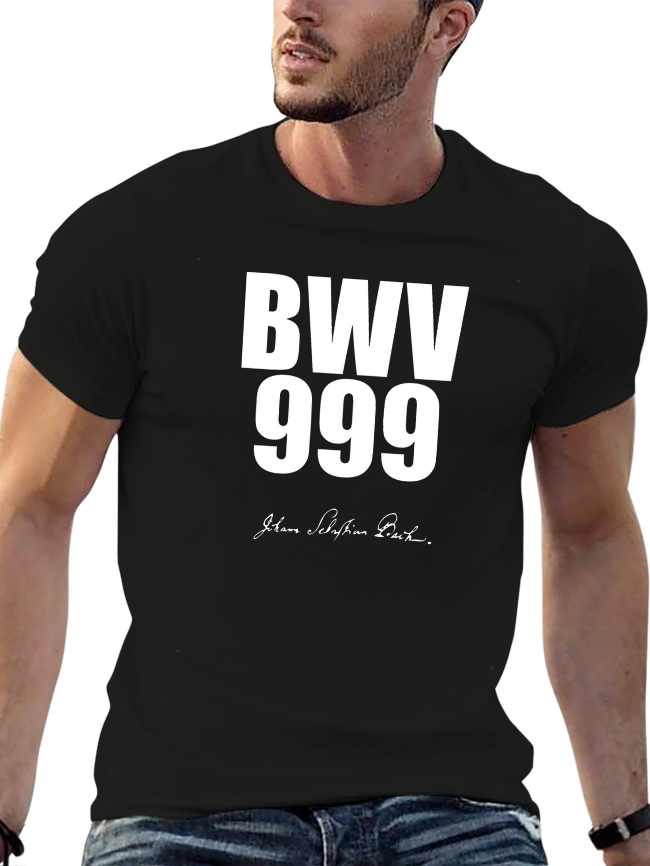 BWV 999 Johann Sebastian Bach Black T-Shirt