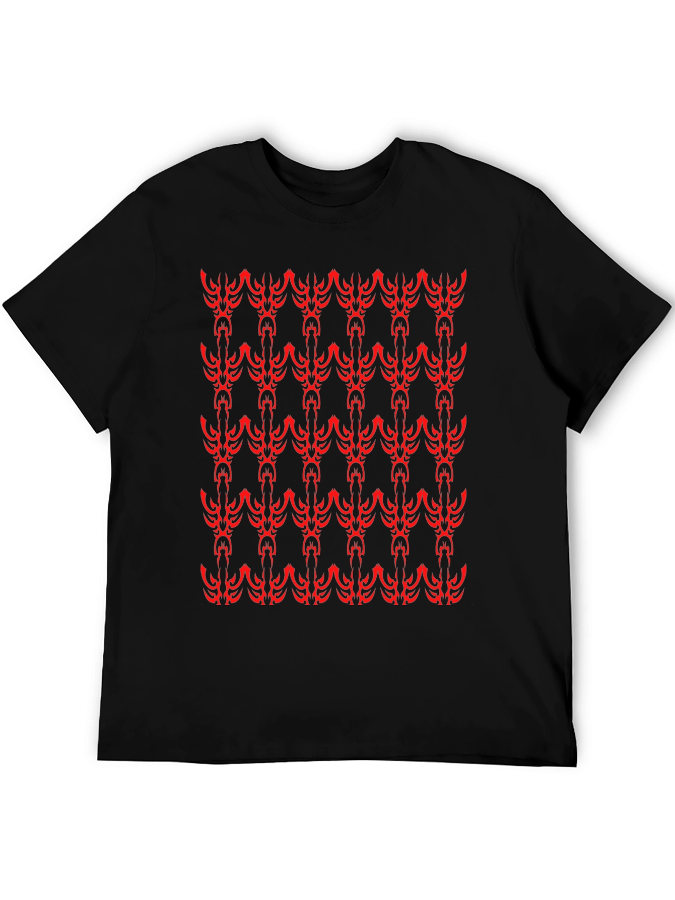 Bold Pattern Black T-Shirt