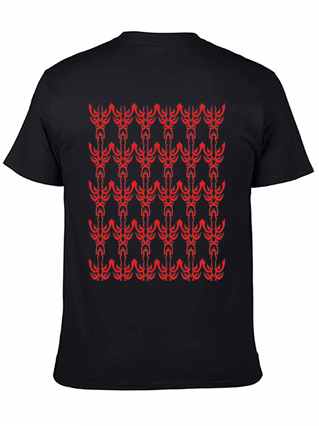 Bold Pattern Black T-Shirt
