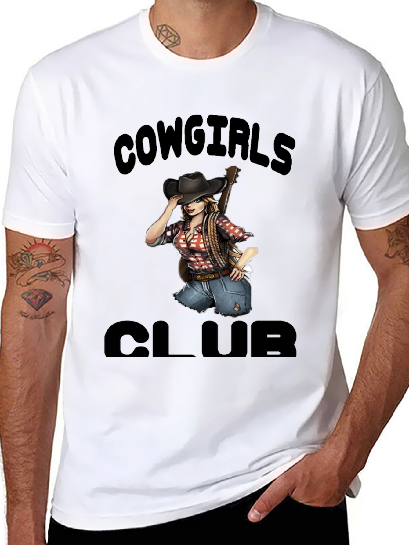 Cowgirls Club Black Graphic Tee