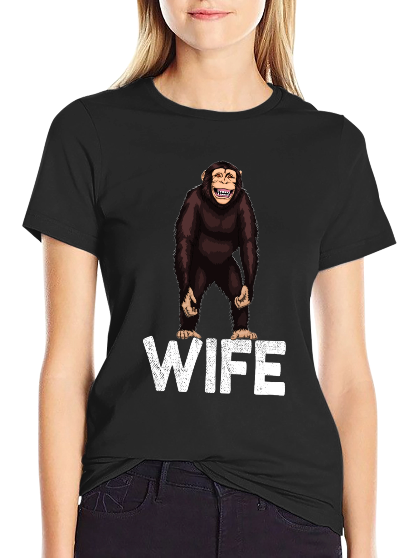 Chimpanzee Wife T-Shirt Funny Primate Tee