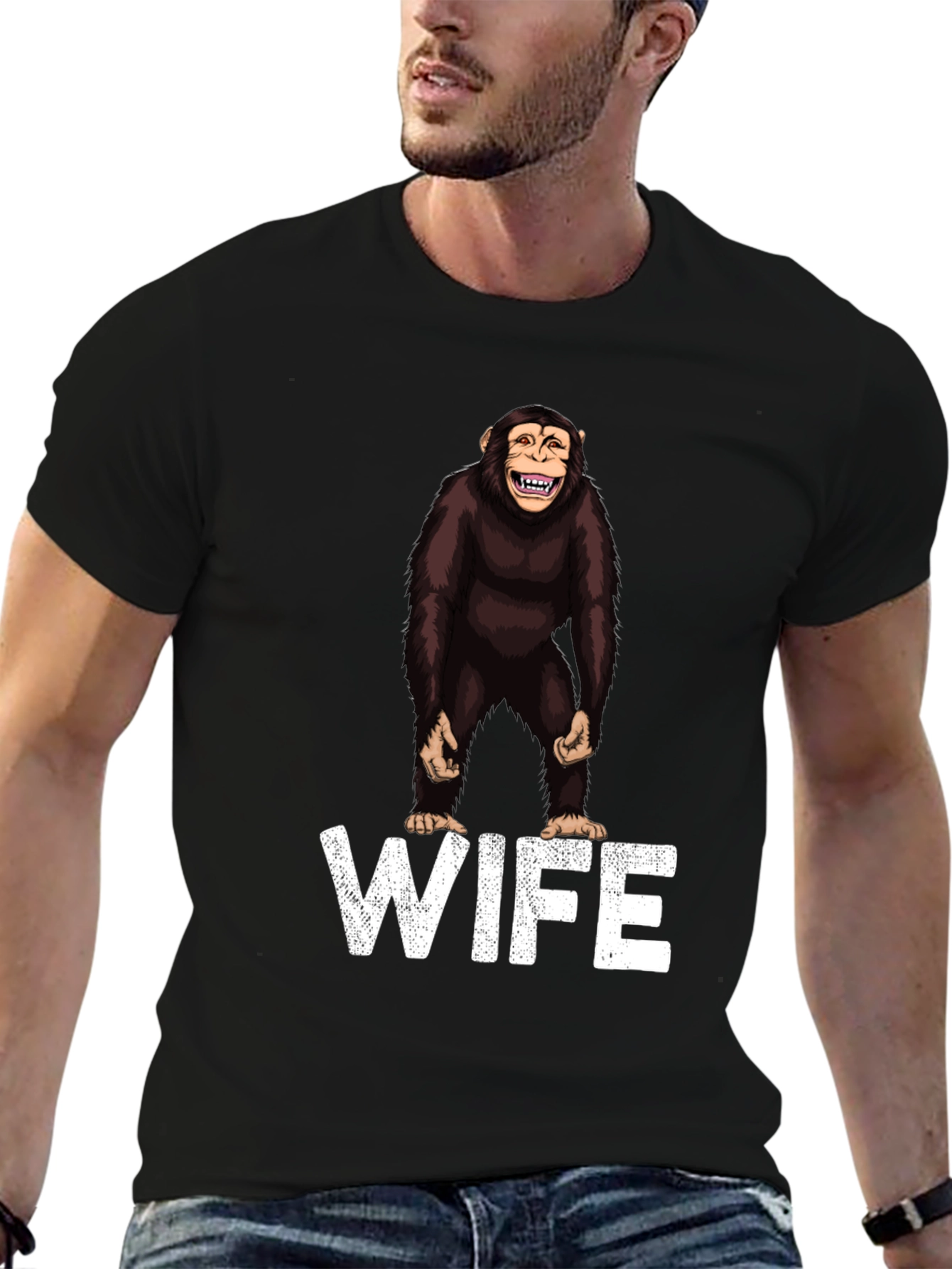 Chimpanzee Wife T-Shirt Funny Primate Tee
