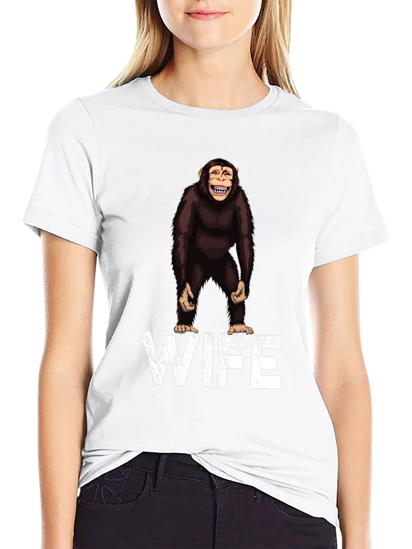 Chimpanzee Wife T-Shirt Funny Primate Tee