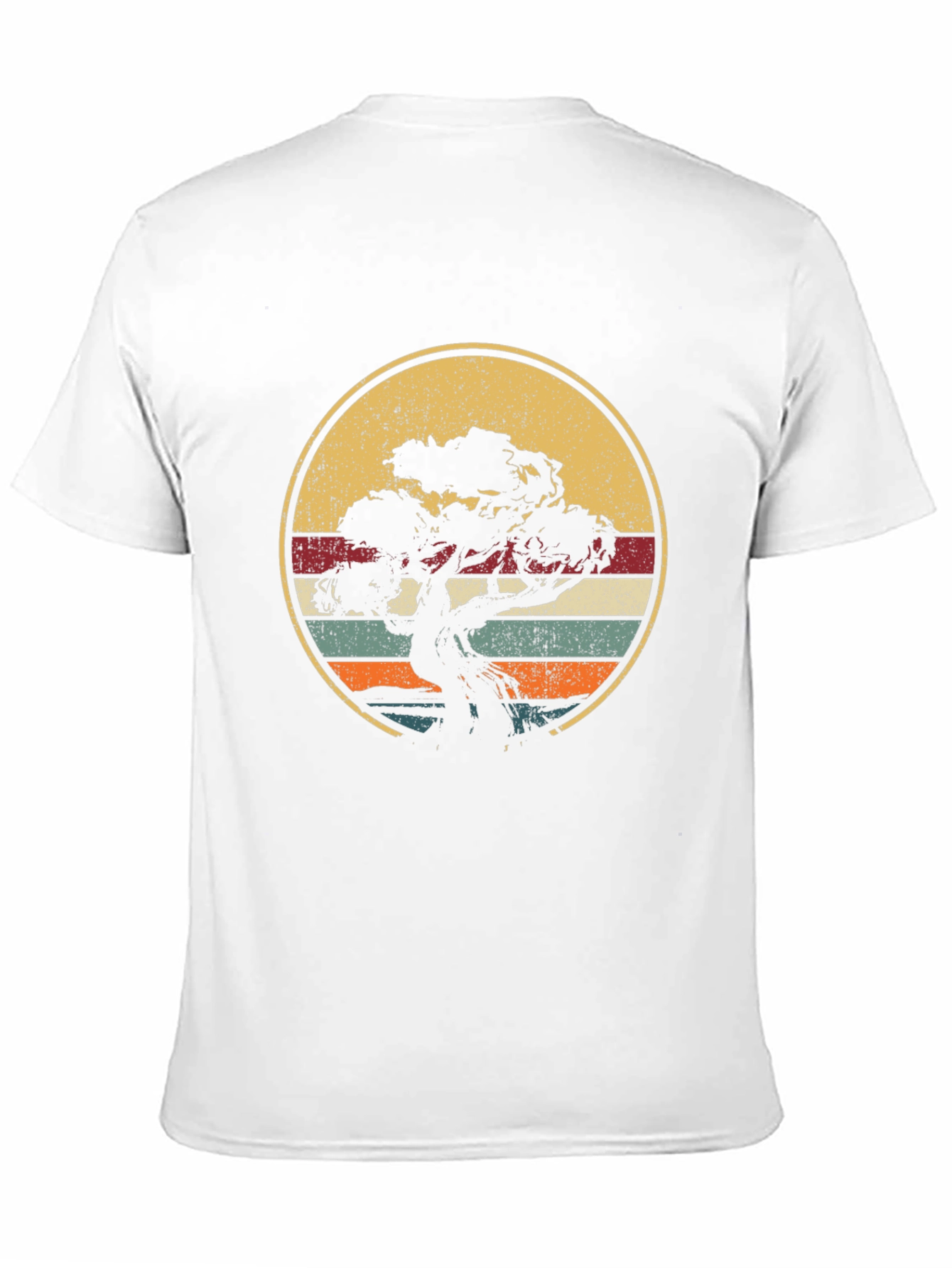 Bonsai Tree Retro Sunset T-Shirt