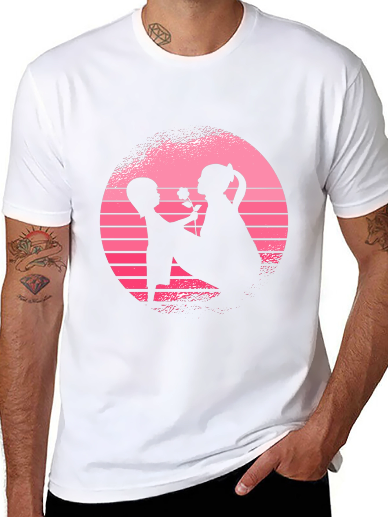 Romantic Silhouette Graphic T-Shirt
