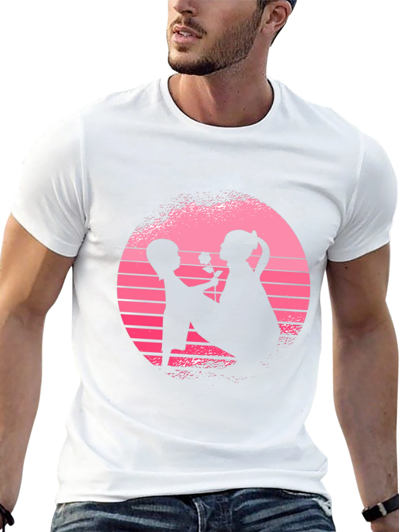 Romantic Silhouette Graphic T-Shirt