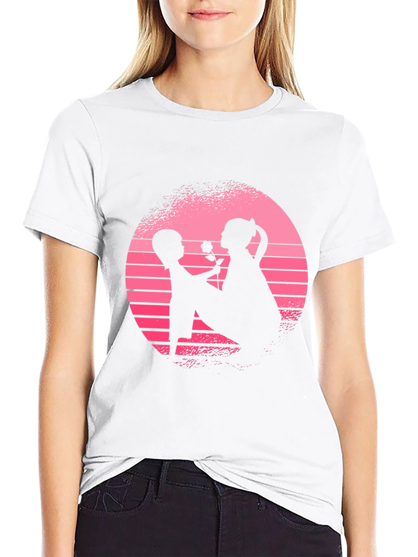 Romantic Silhouette Graphic T-Shirt