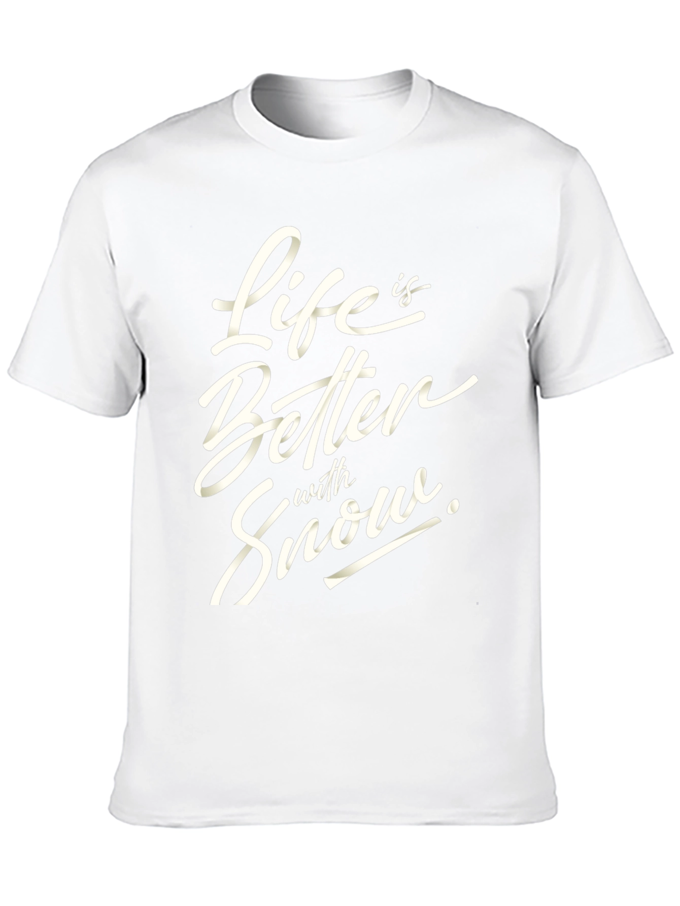 Life Is Better With Snow Black T-Shirt