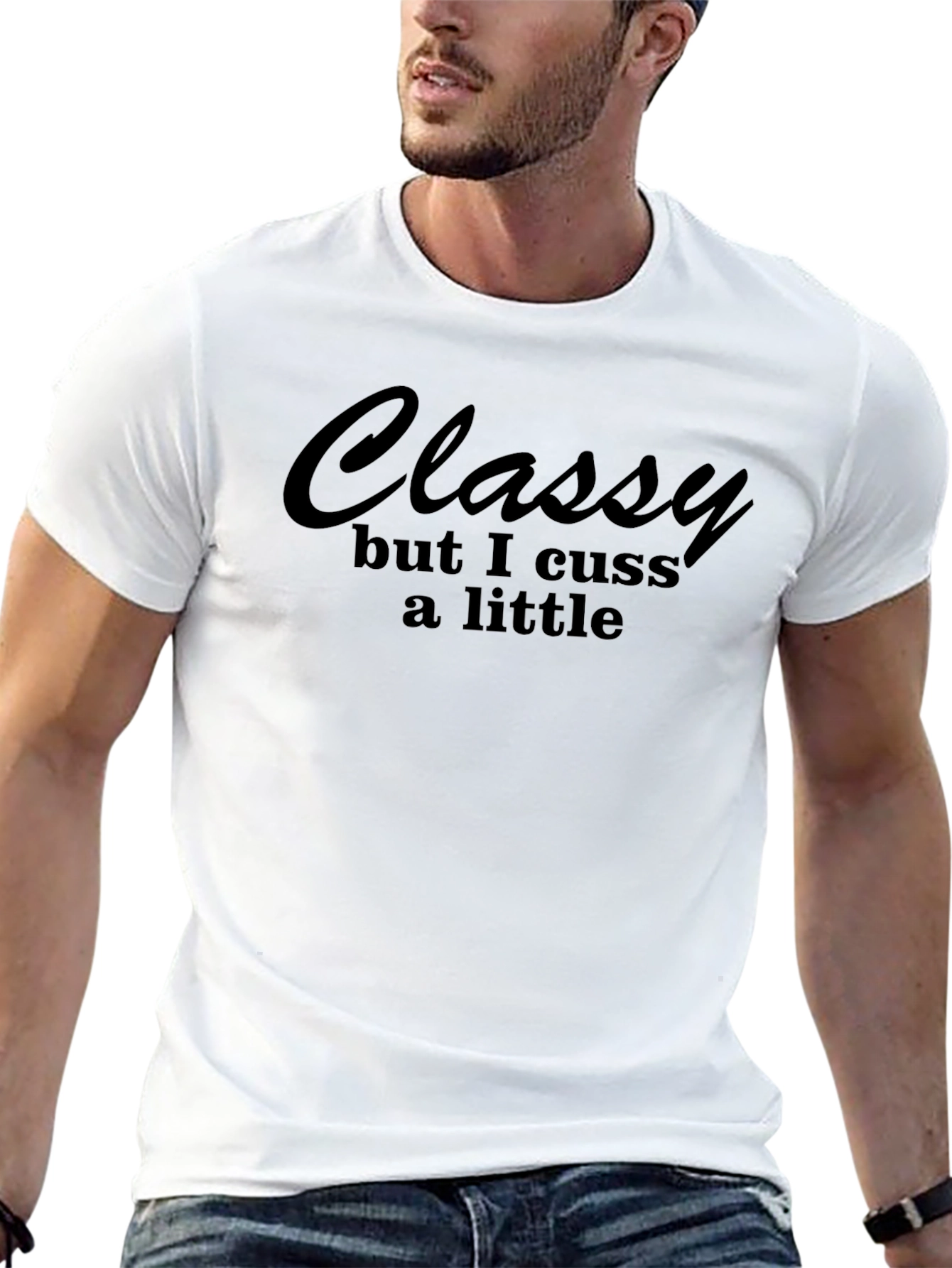 Classy But I Cuss A Little T-Shirt - Black