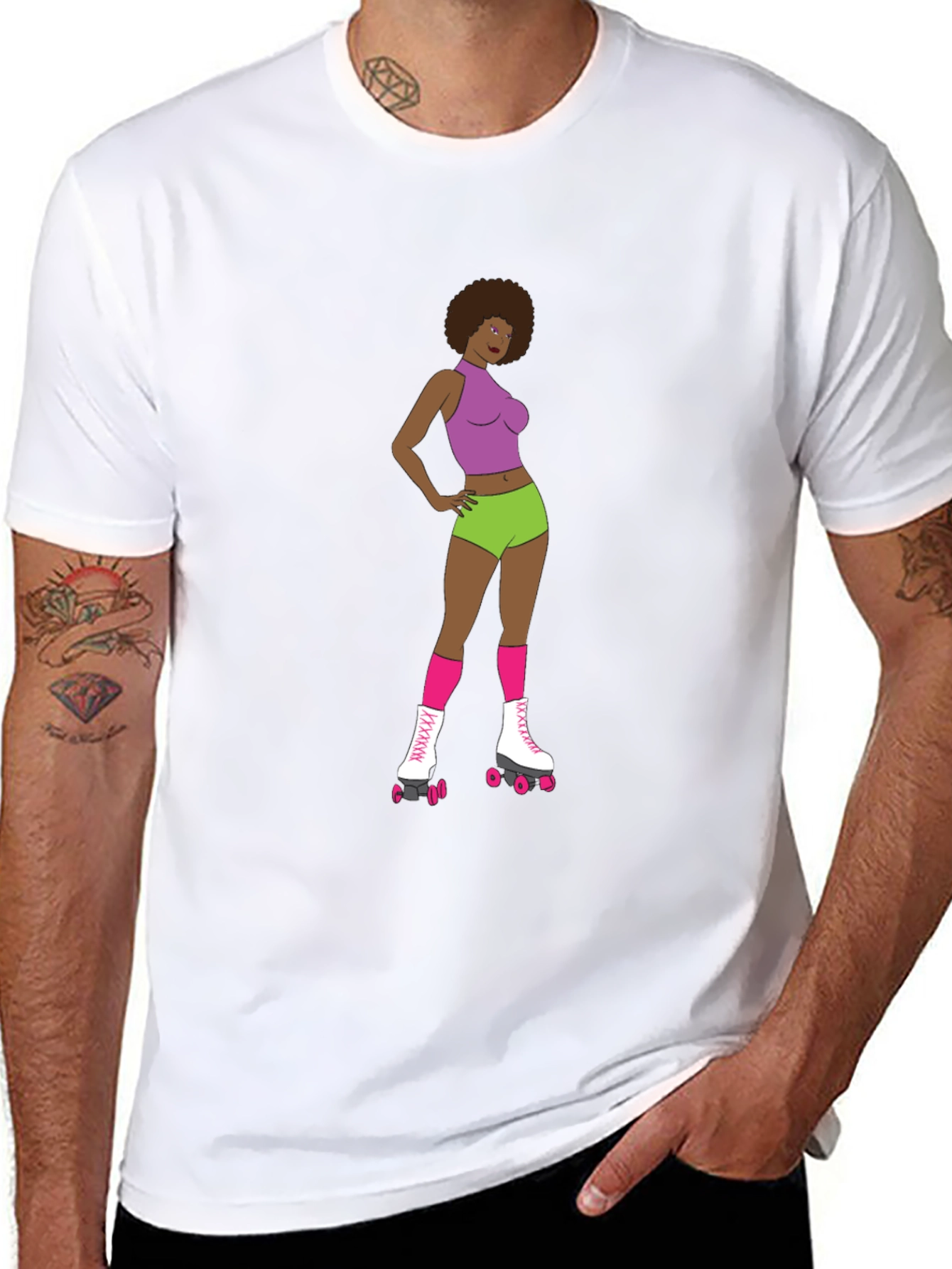 Retro Roller Girl T-Shirt