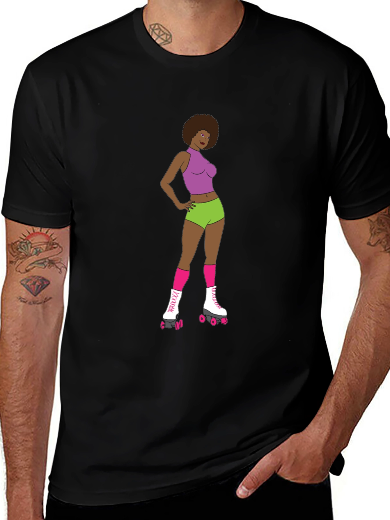 Retro Roller Girl T-Shirt